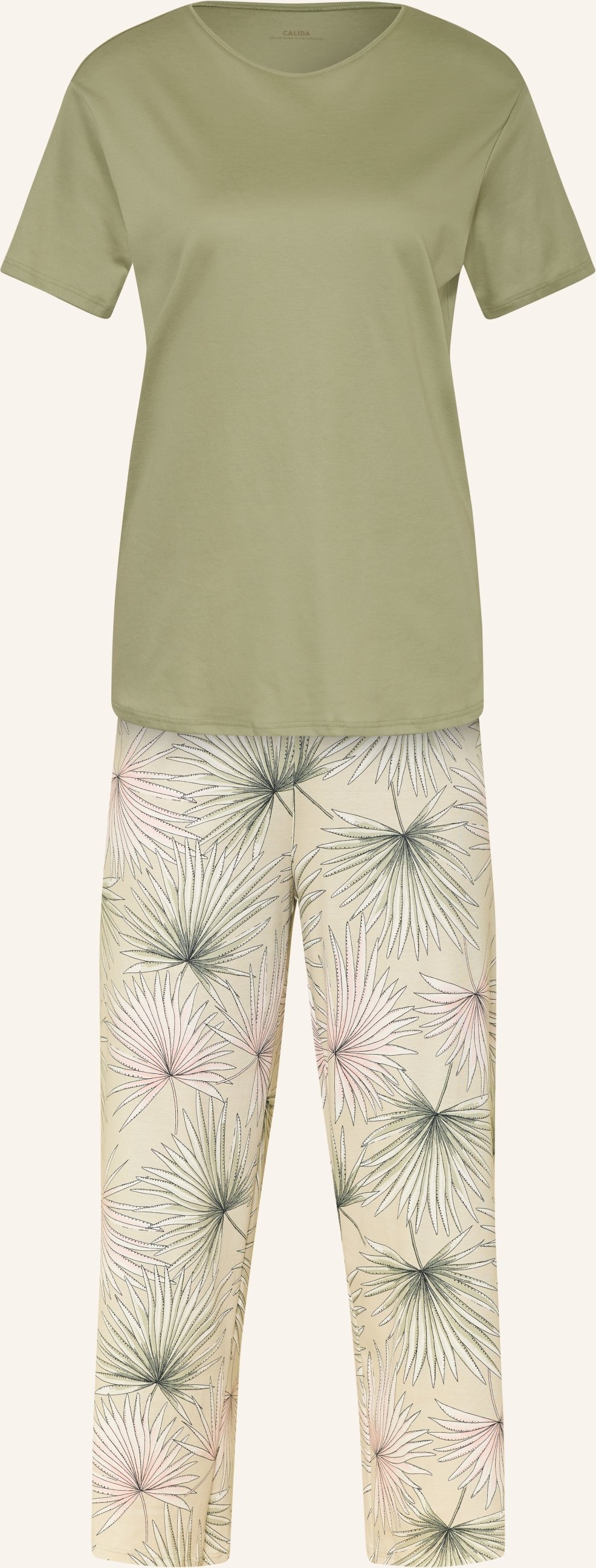 Calida 7/8-Schlafanzug Leaf Dreams gruen