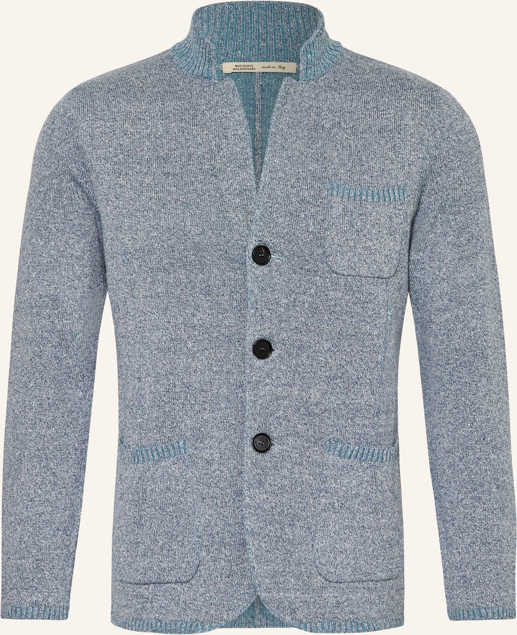 Maurizio Baldassari Strick-Overjacket Vanise Mit Leinen blau