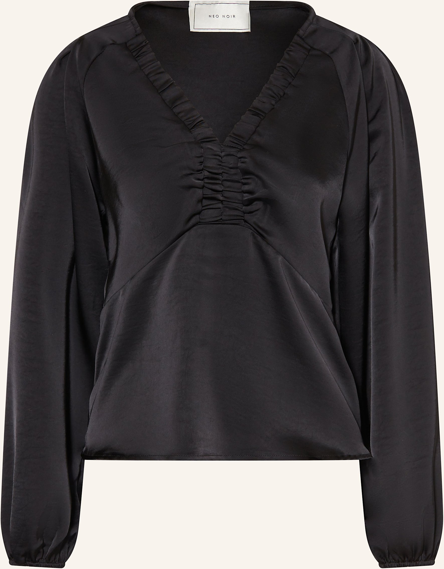 Neo Noir Blusenshirt Istana Aus Satin schwarz