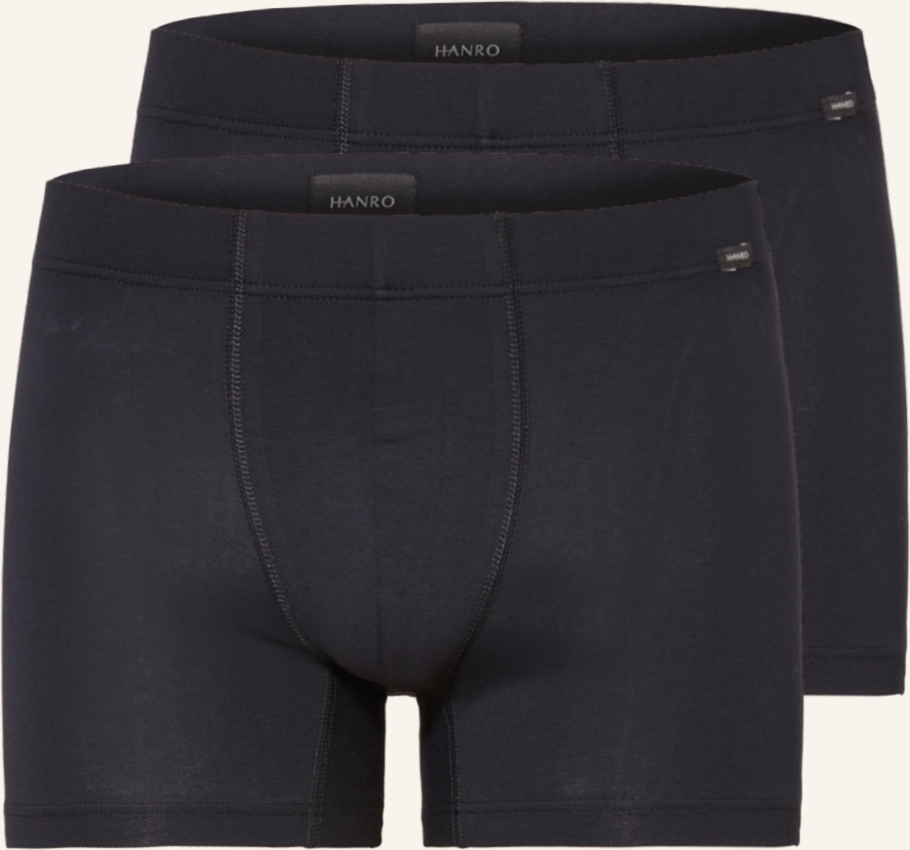 Hanro 2er-Pack Boxershorts Cotton Essentials schwarz