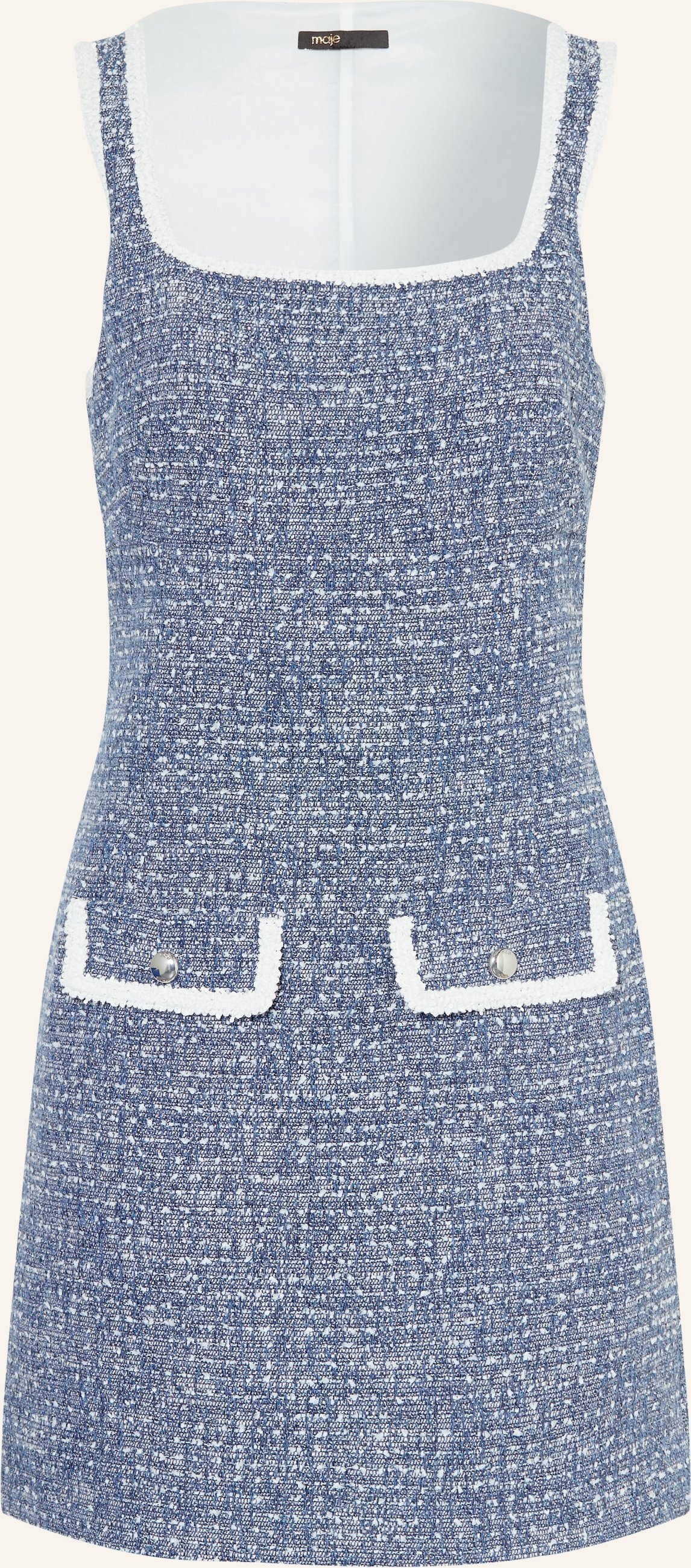 Maje Bouclé-Kleid blau