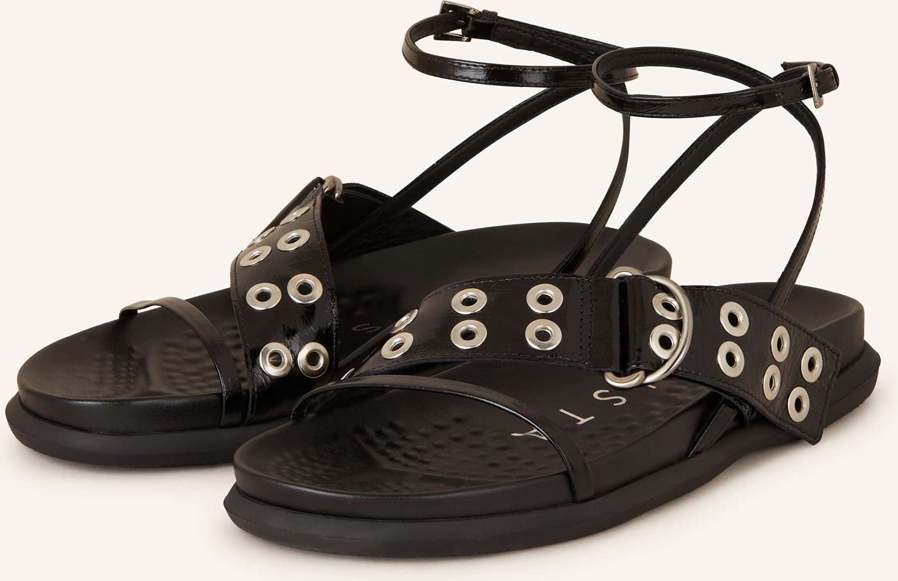 Miista Sandalen Zilda Mit Nieten schwarz