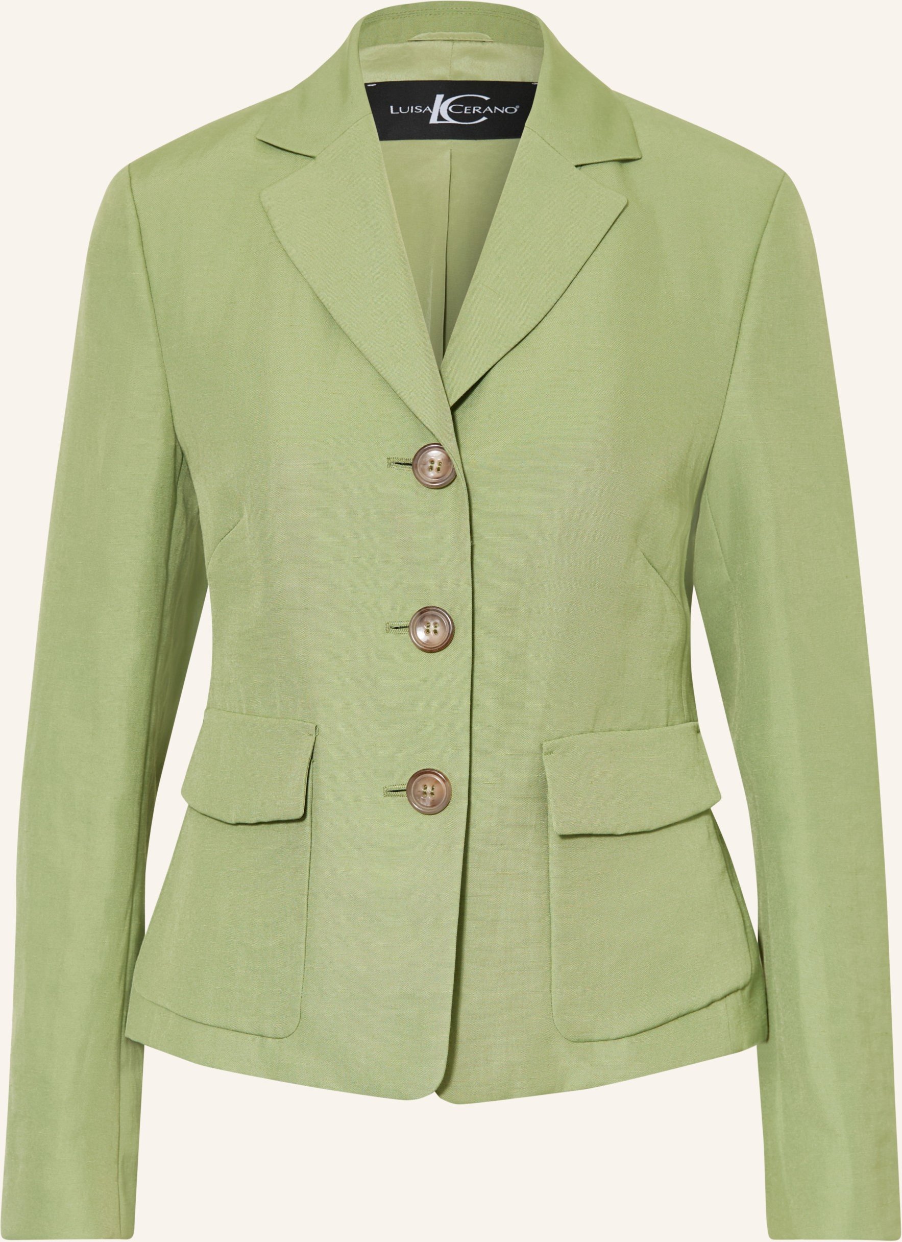 Luisa Cerano Blazer Mit Leinen gruen
