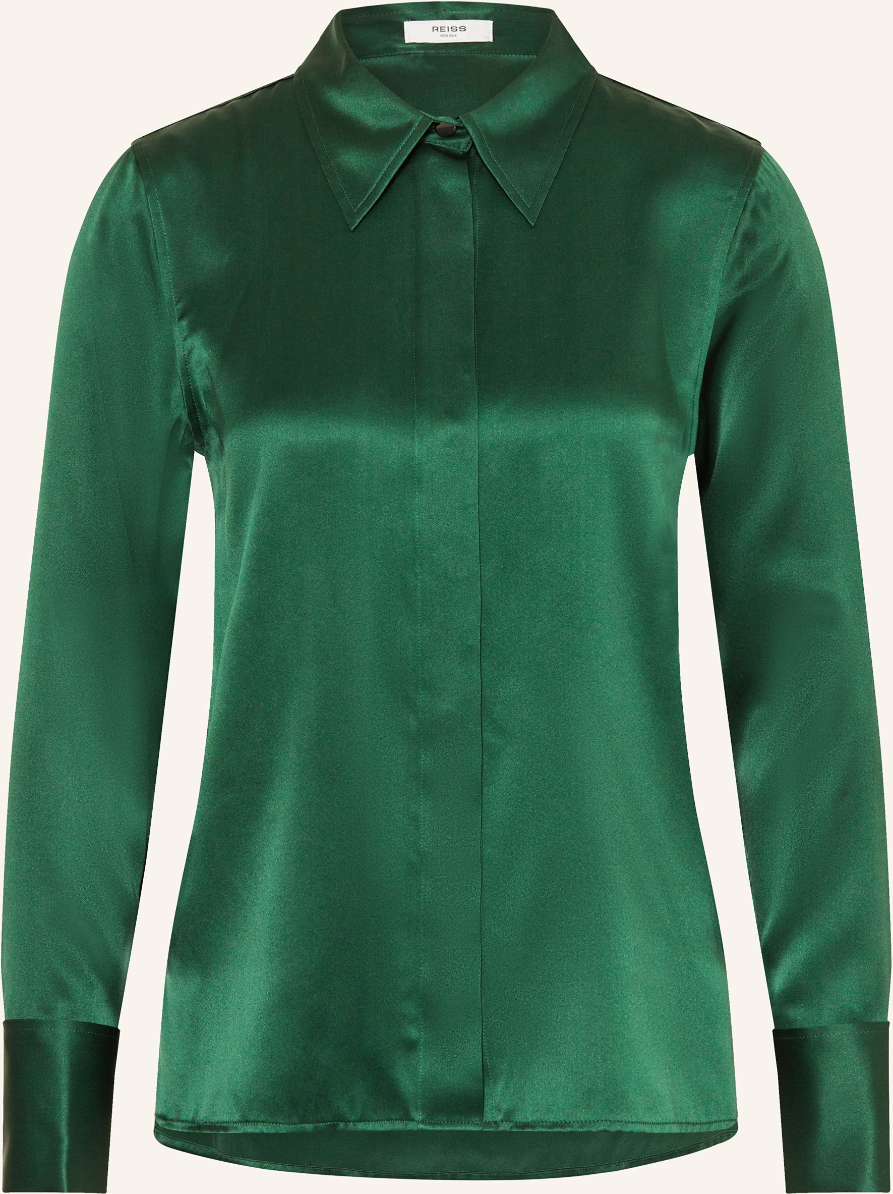 Thumbnail - Reiss Hemdbluse Ameira Aus Seide gruen