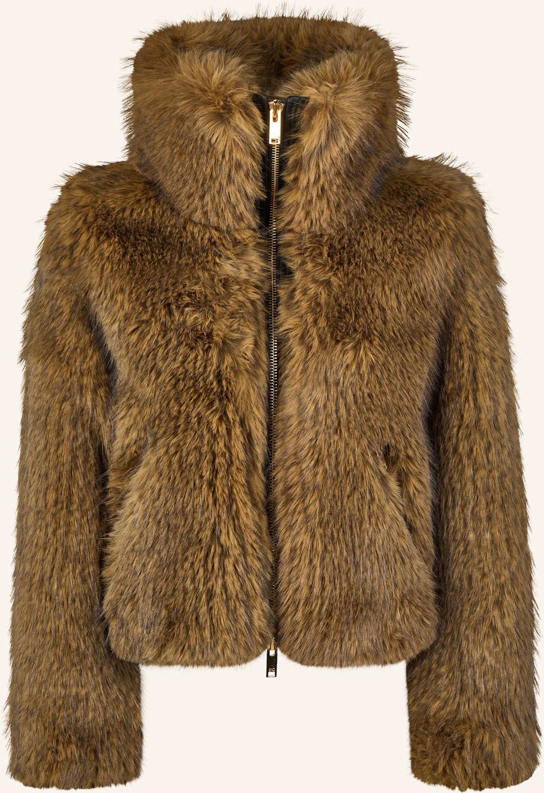 Moose Knuckles Jacke Sutton Bunny Gold Aus Kunstpelz beige