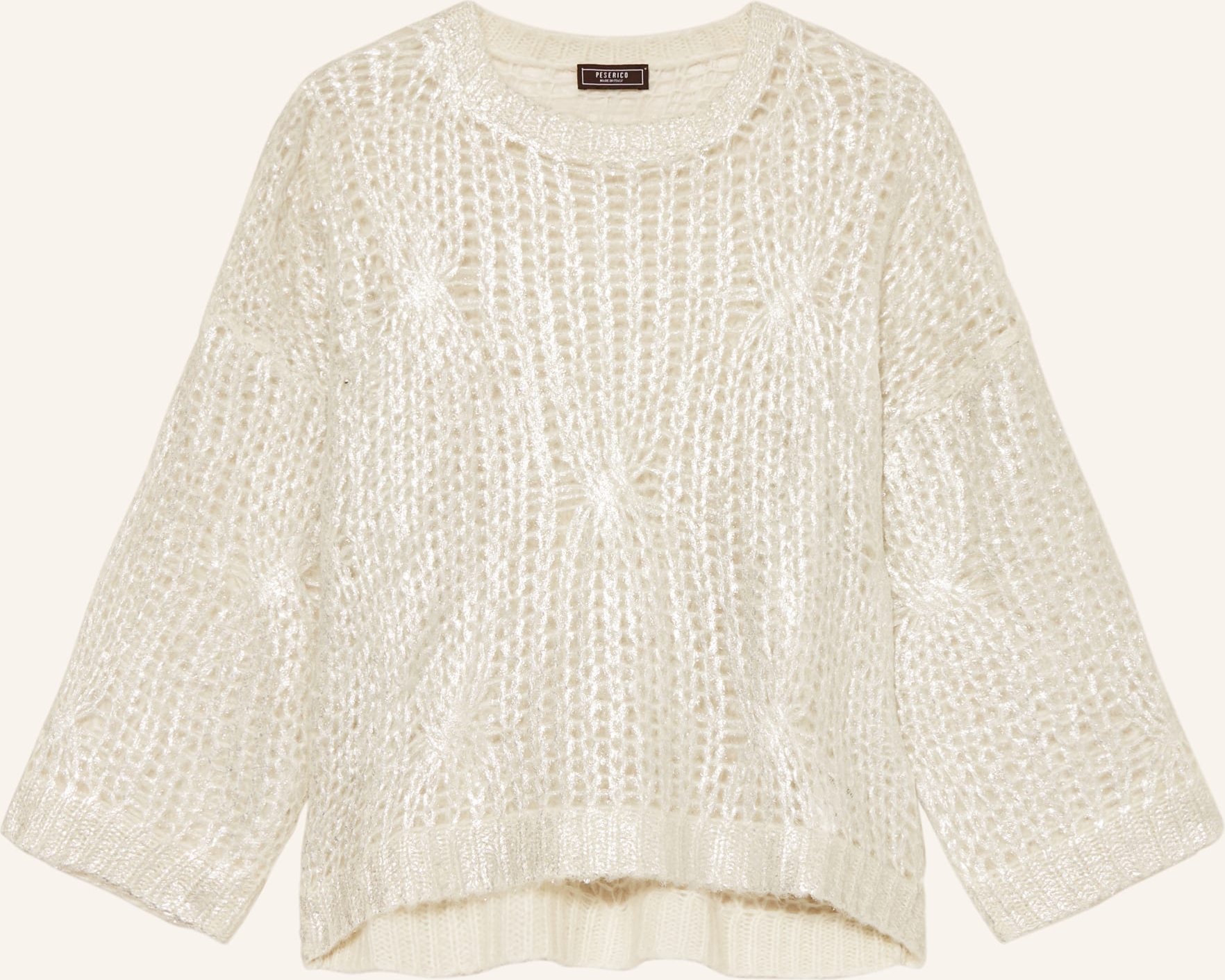 Peserico Pullover Mit 3/4-Arm Und Alpaka beige