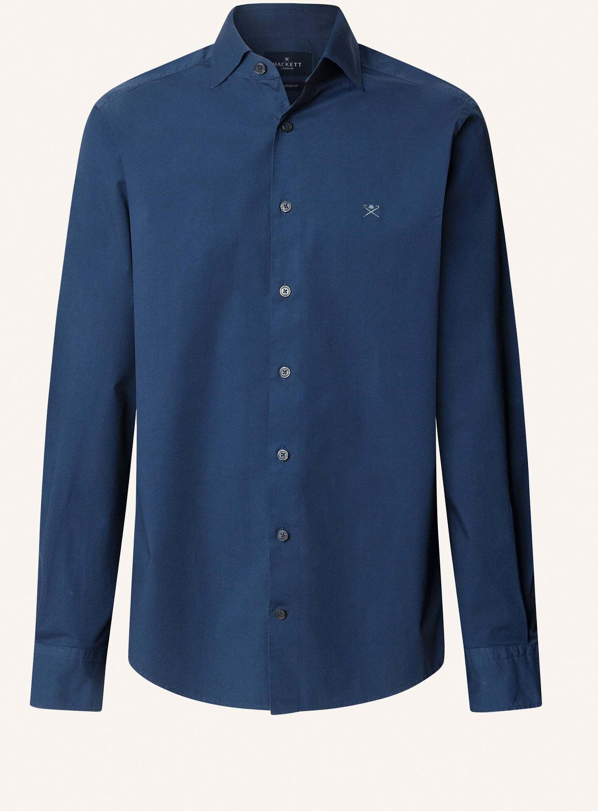 Hackett London Freizeithemd Ess Gmd Poplin blau