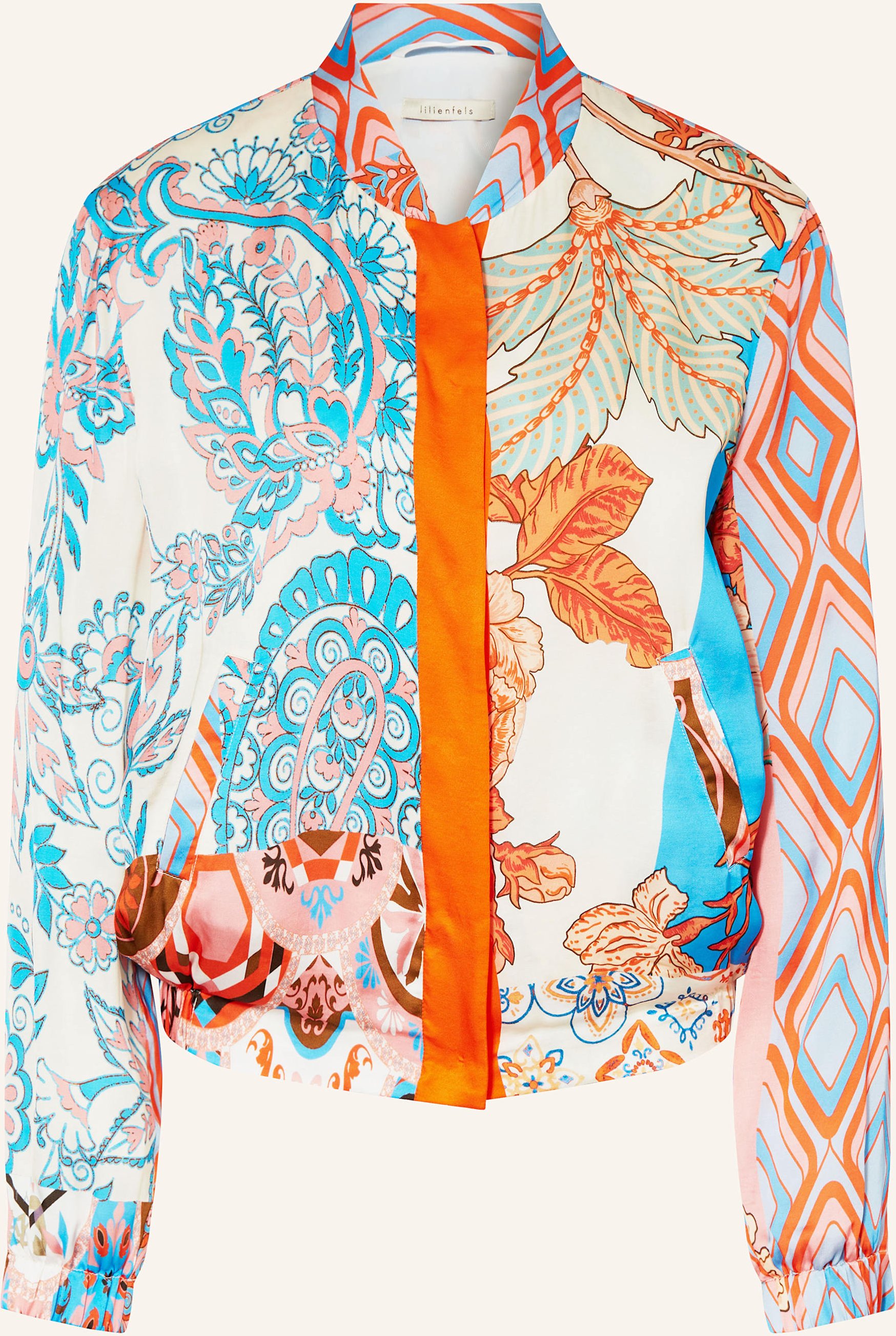 Lilienfels Satin-Blouson blau