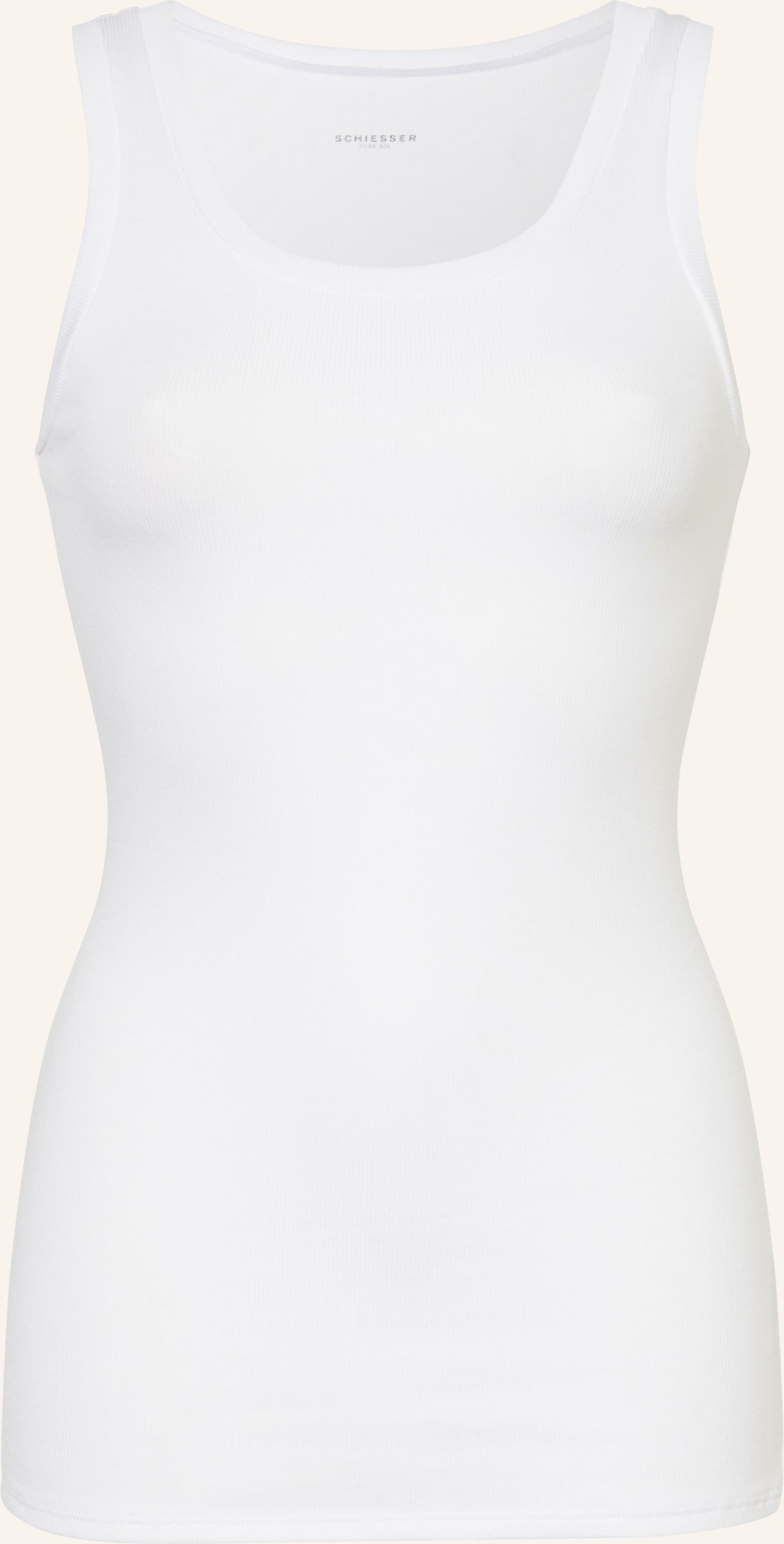 Schiesser Top Pure Rib weiss