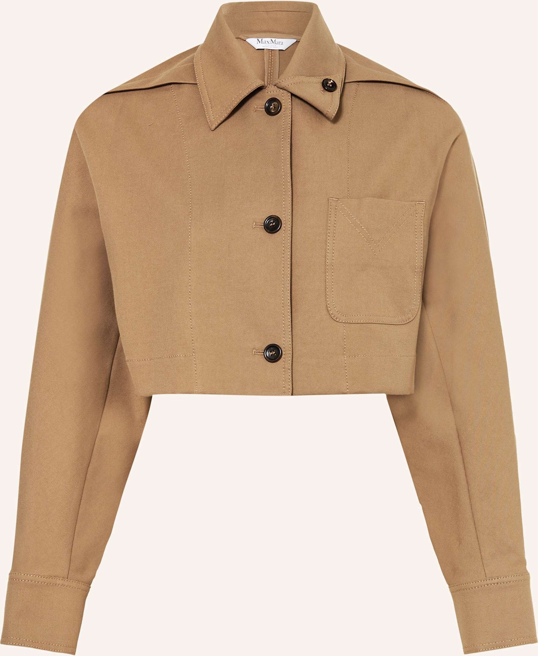Thumbnail - Max Mara Cropped-Jacke Smalto braun