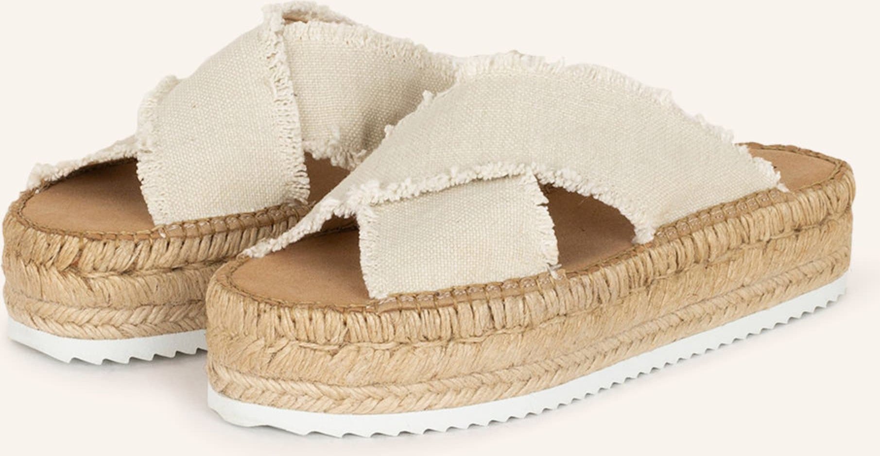 Espadrij L'originale Plateau-Pantoletten Croisette beige