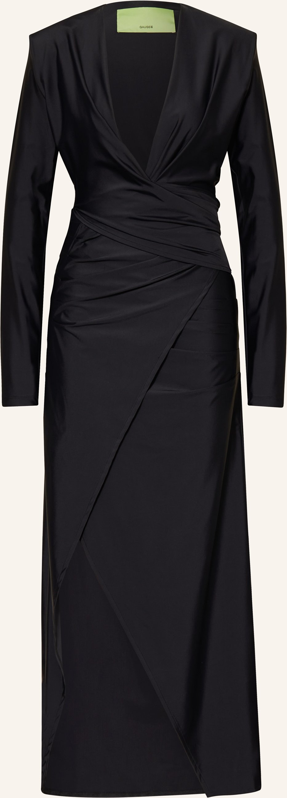 Thumbnail - gauge81 Kleid In Wickeloptik Carmen schwarz
