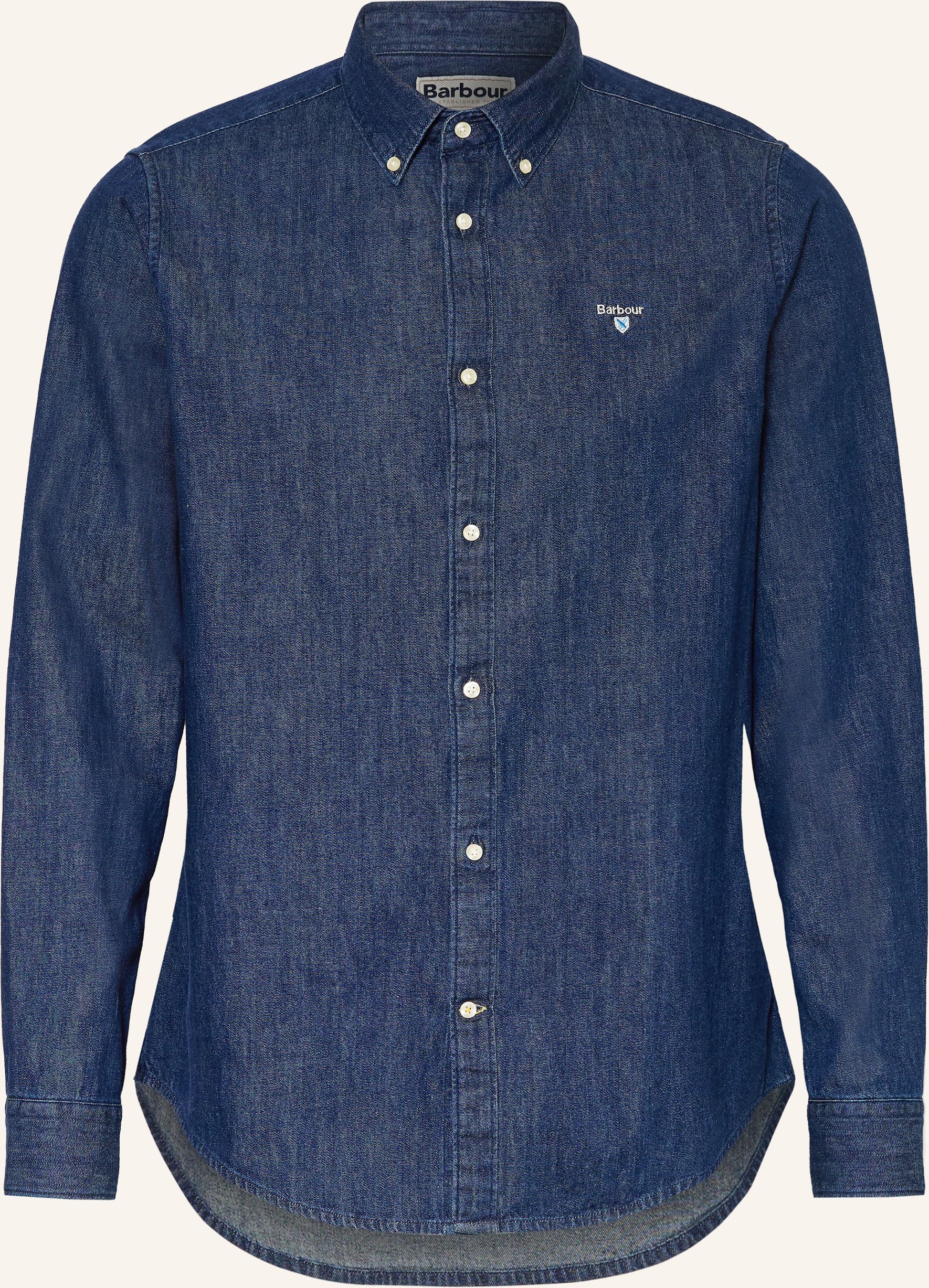 Barbour Jeanshemd Crest Tailored Fit blau
