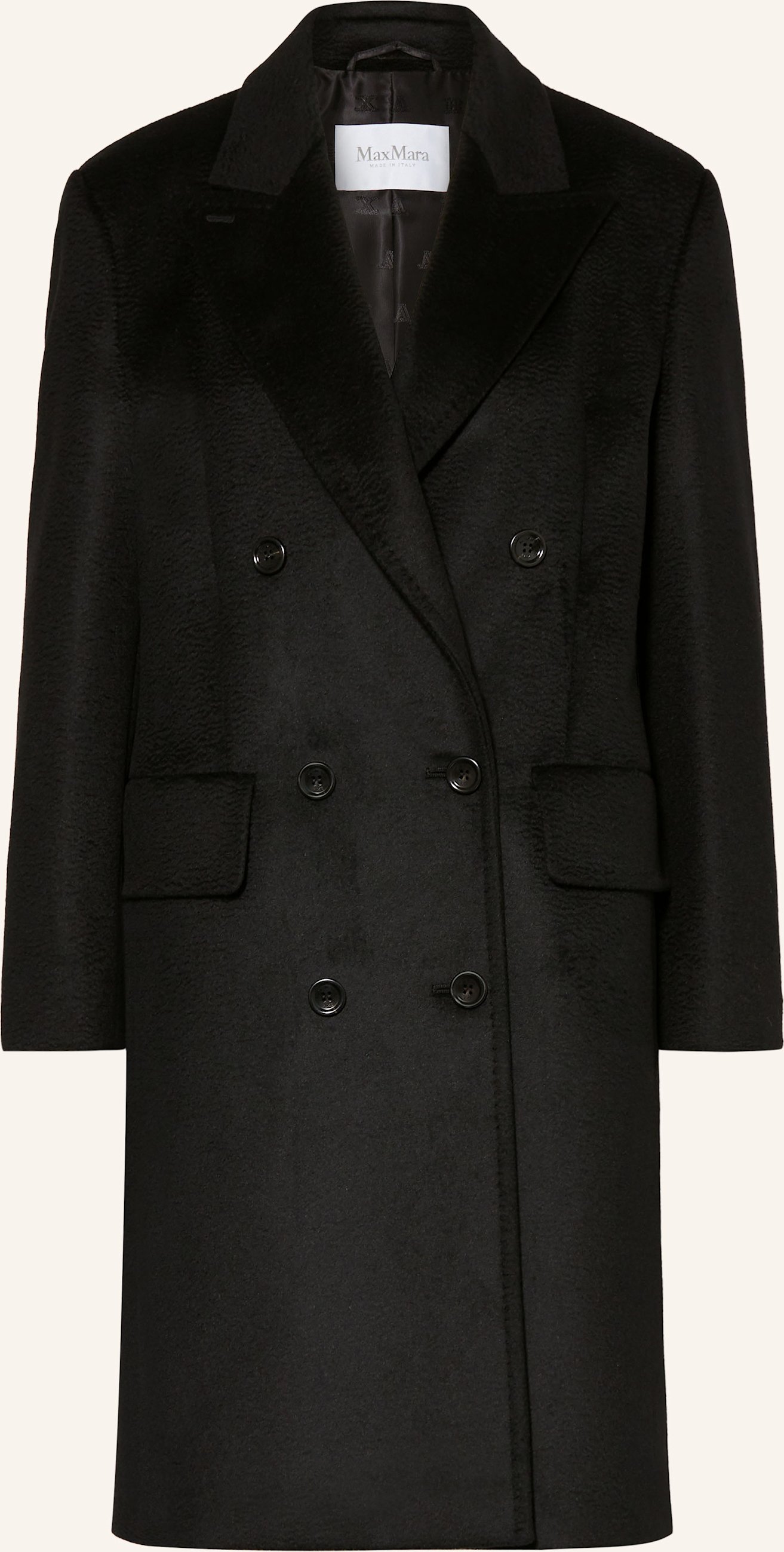 Thumbnail - Max Mara Kamelhaar-Mantel Cosa schwarz