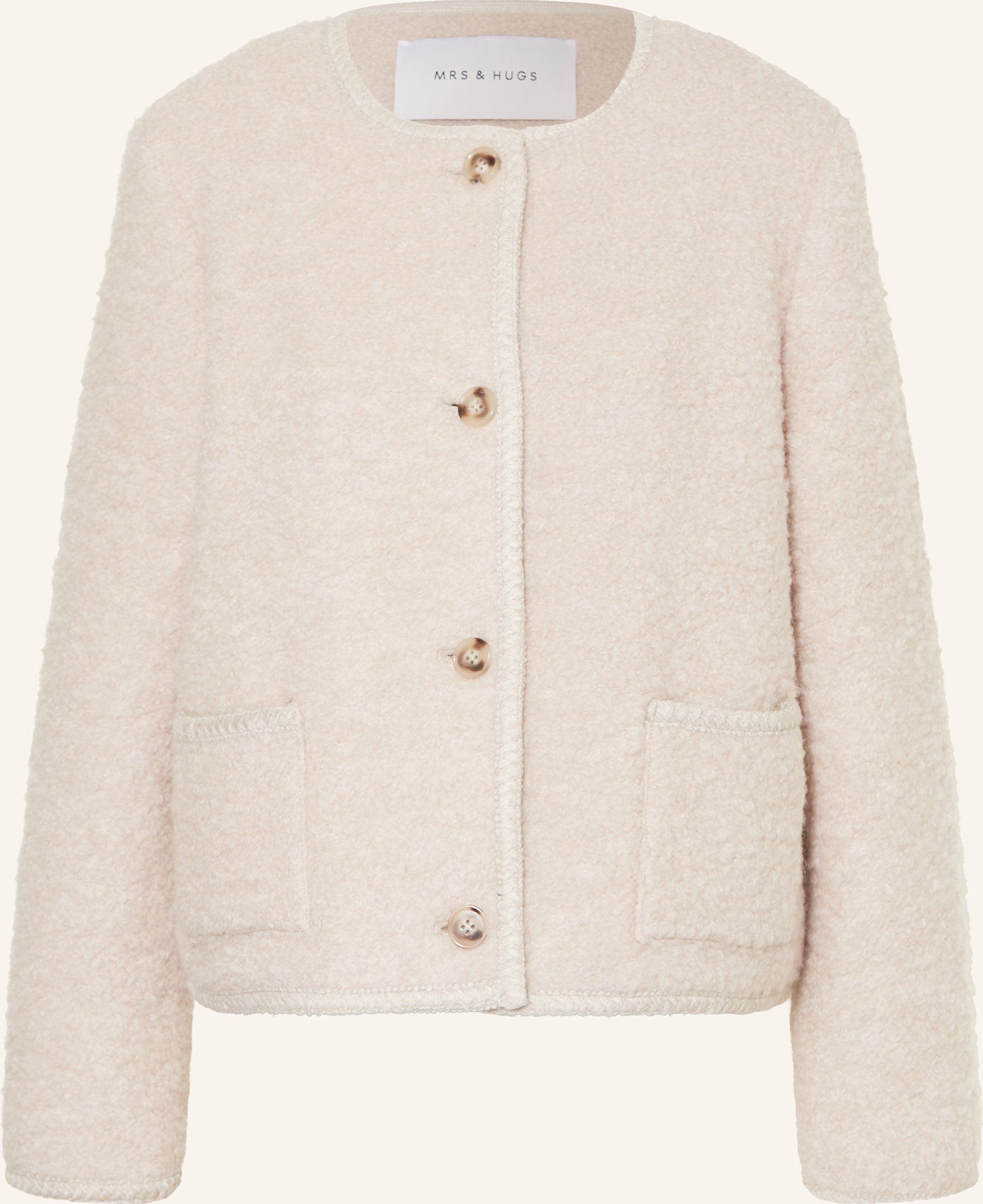 Mrs & Hugs Kastenjacke beige