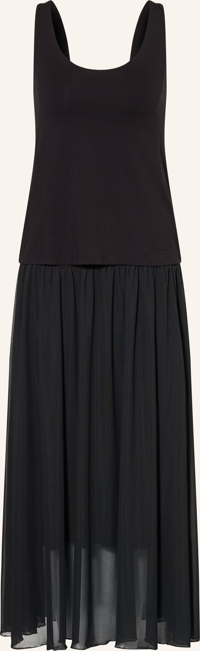 Yerse Kleid Twin Im Materialmix schwarz