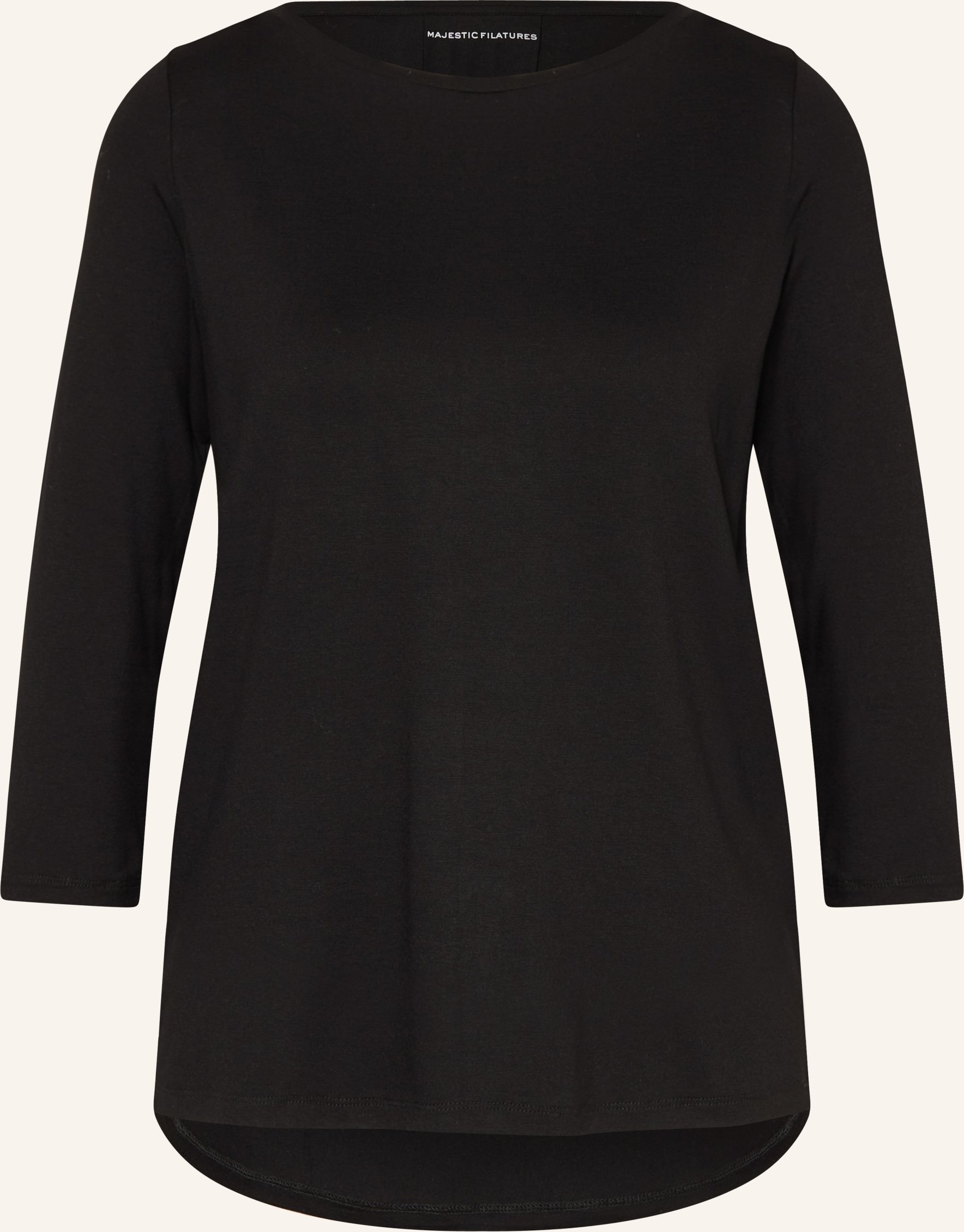 Majestic Filatures Shirt Mit 3/4-Arm schwarz