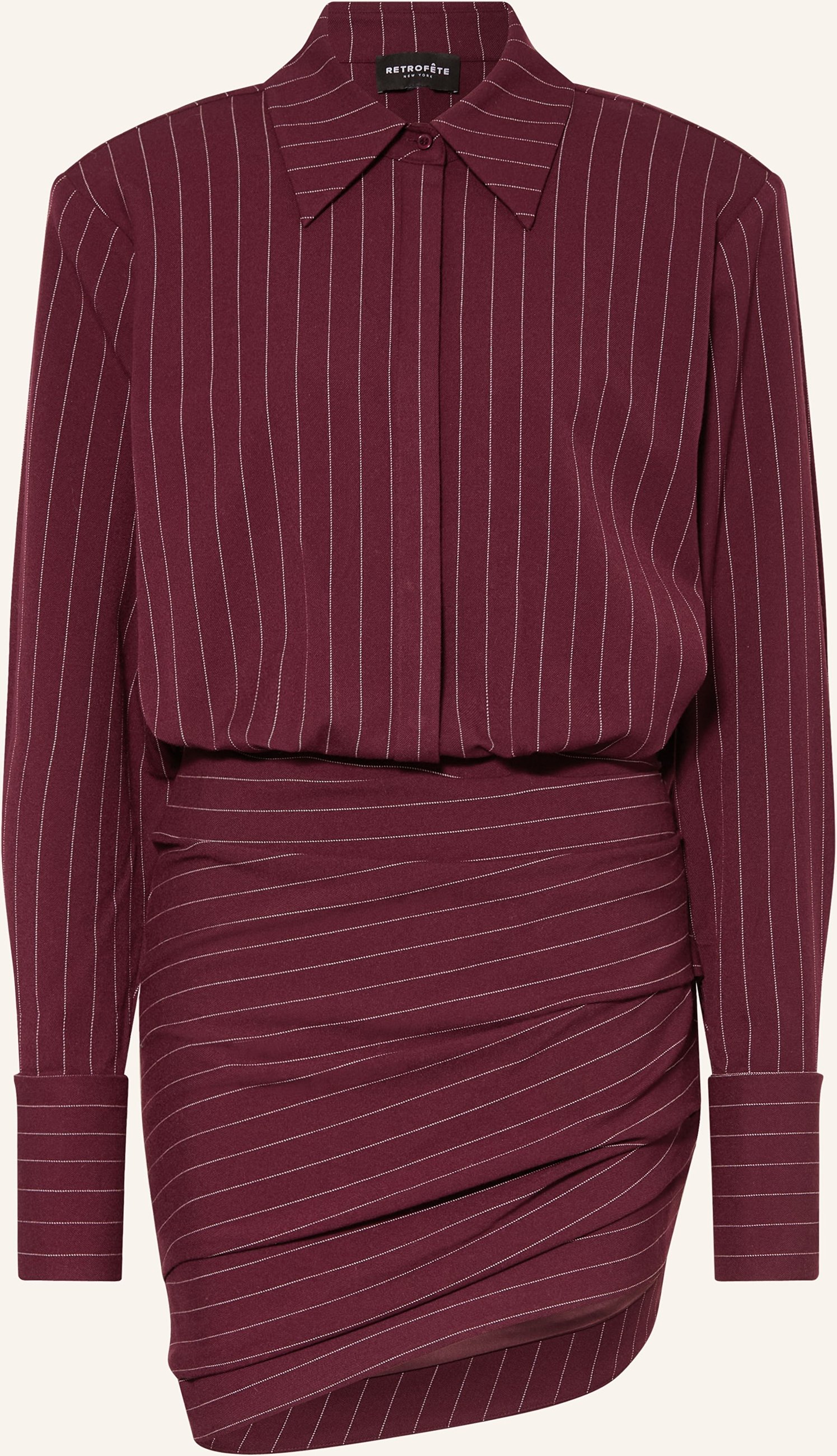 Retrofête Hemdblusenkleid Narine rot