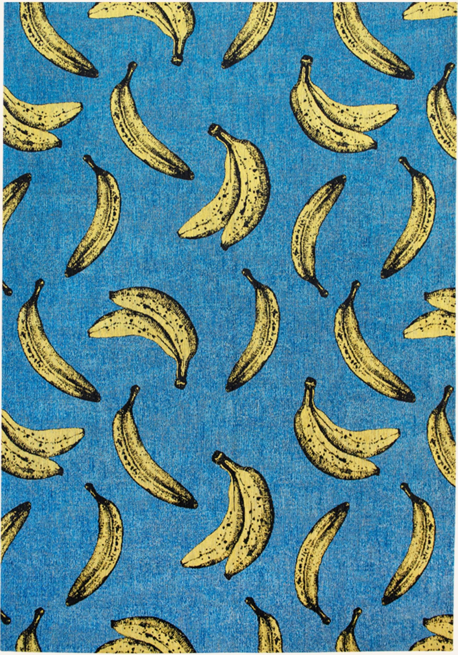 Louis De Poortere Teppich Pop Banana blau