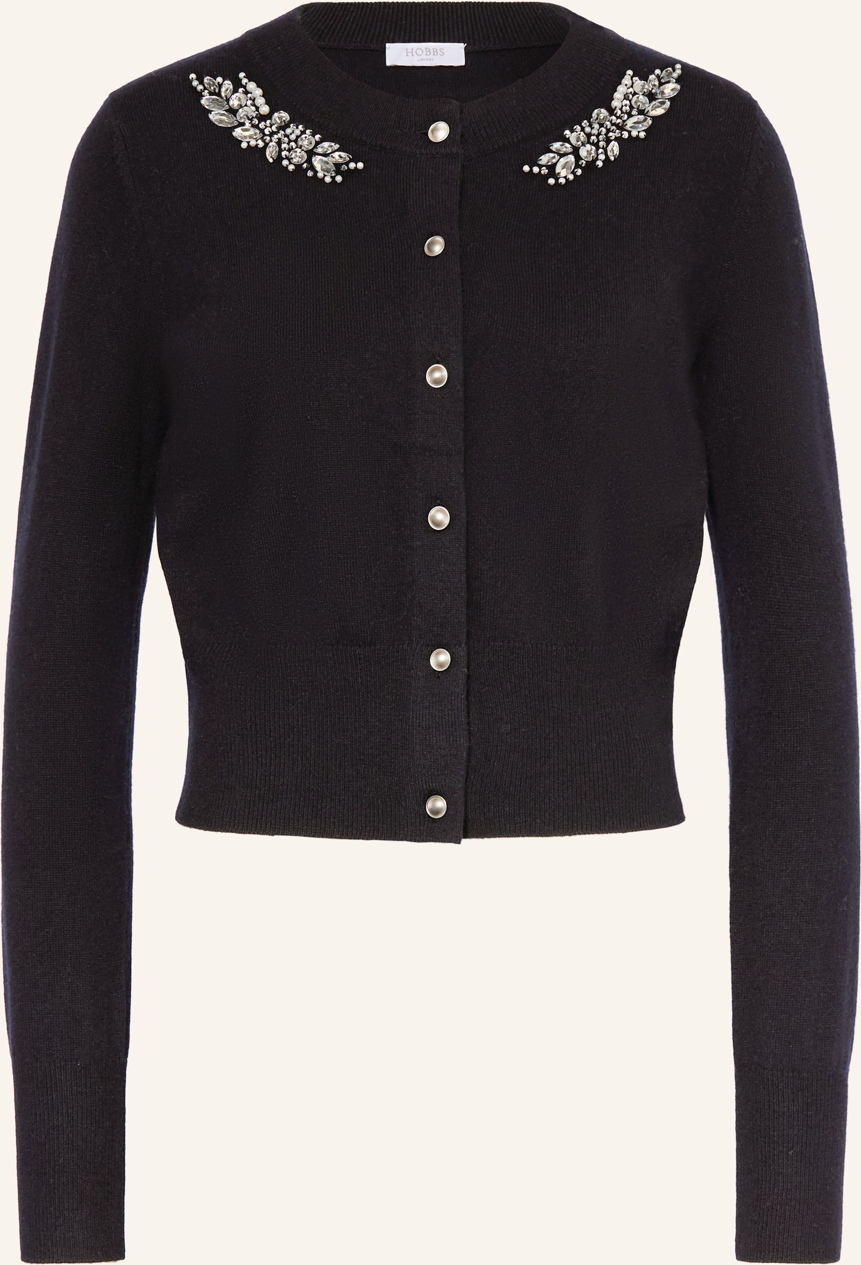 Hobbs Strickjacke Penelope Mit Schmucksteinen blau