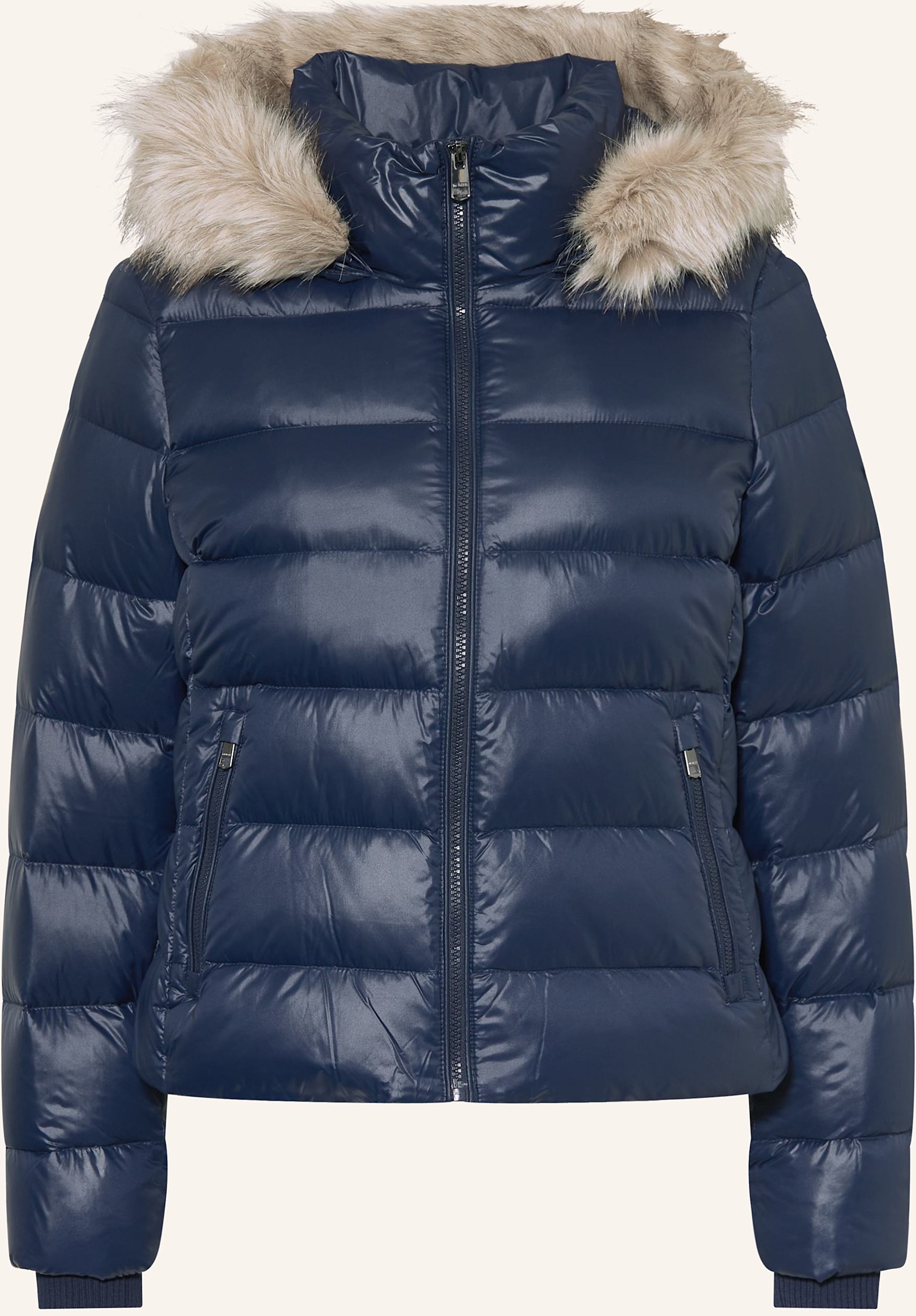 Thumbnail - Tommy Hilfiger Daunenjacke Mit Abnehmbarem Kunstfell blau