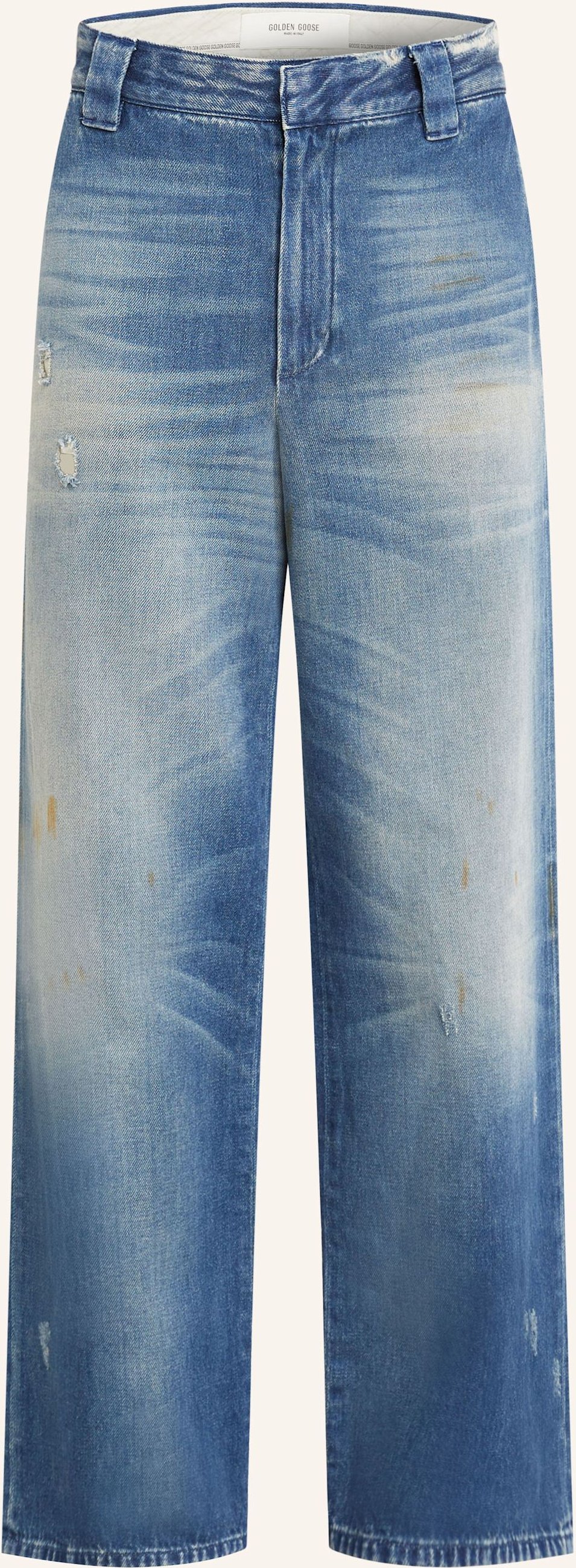 Thumbnail - Golden Goose Destroyed-Jeans Journey Regular Fit blau