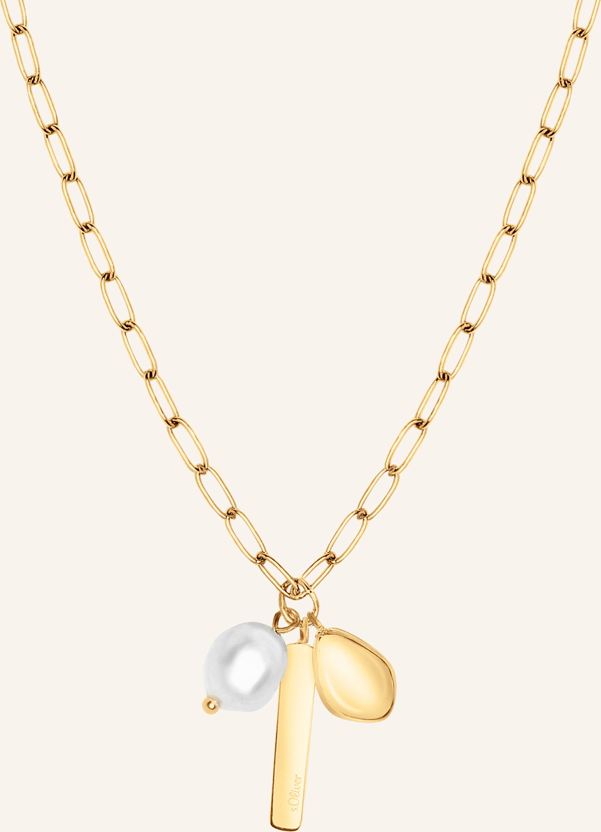 S.Oliver Halskette Aus Edelstahl gold