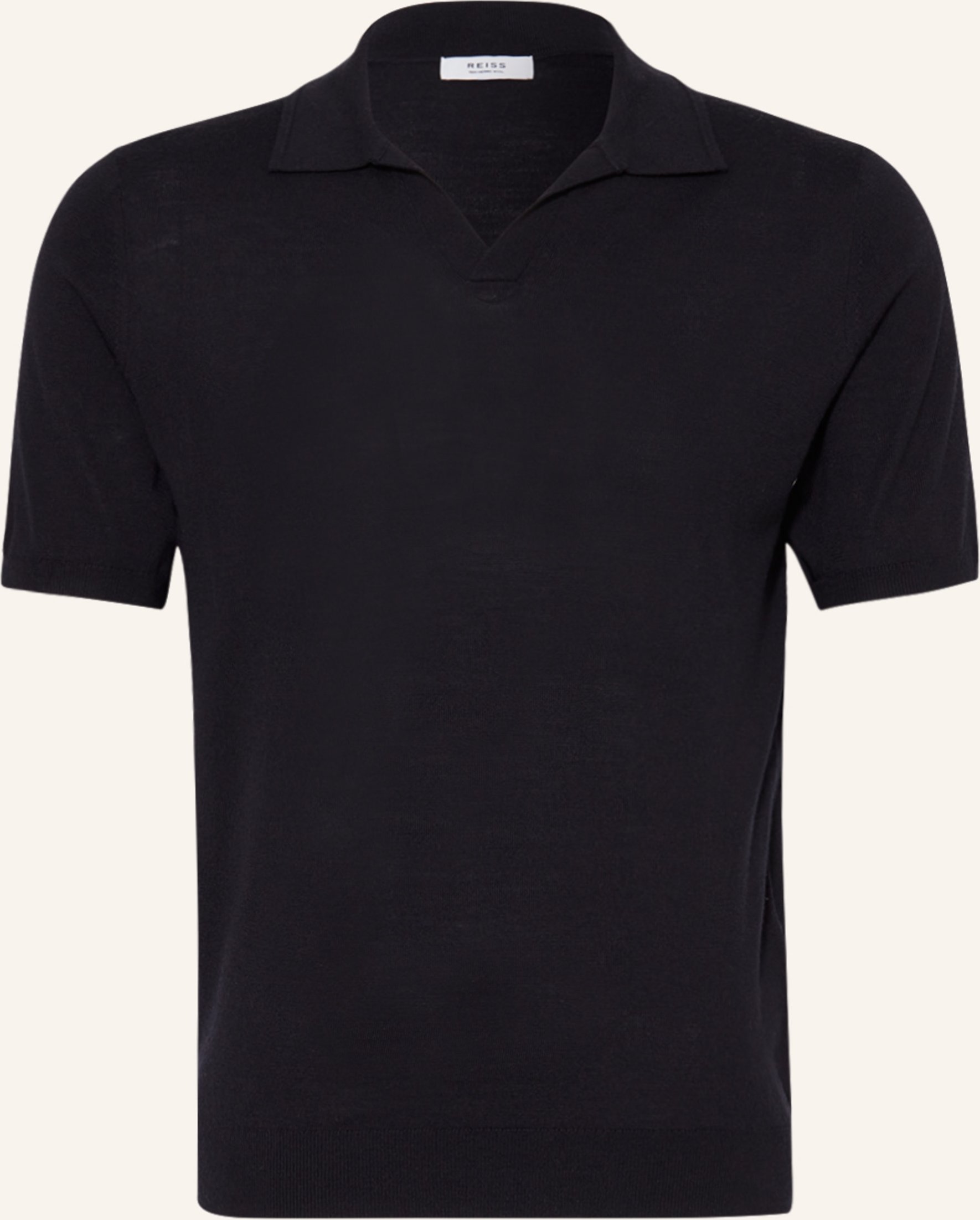 Reiss Strick-Poloshirt Duchie Aus Merinowolle blau