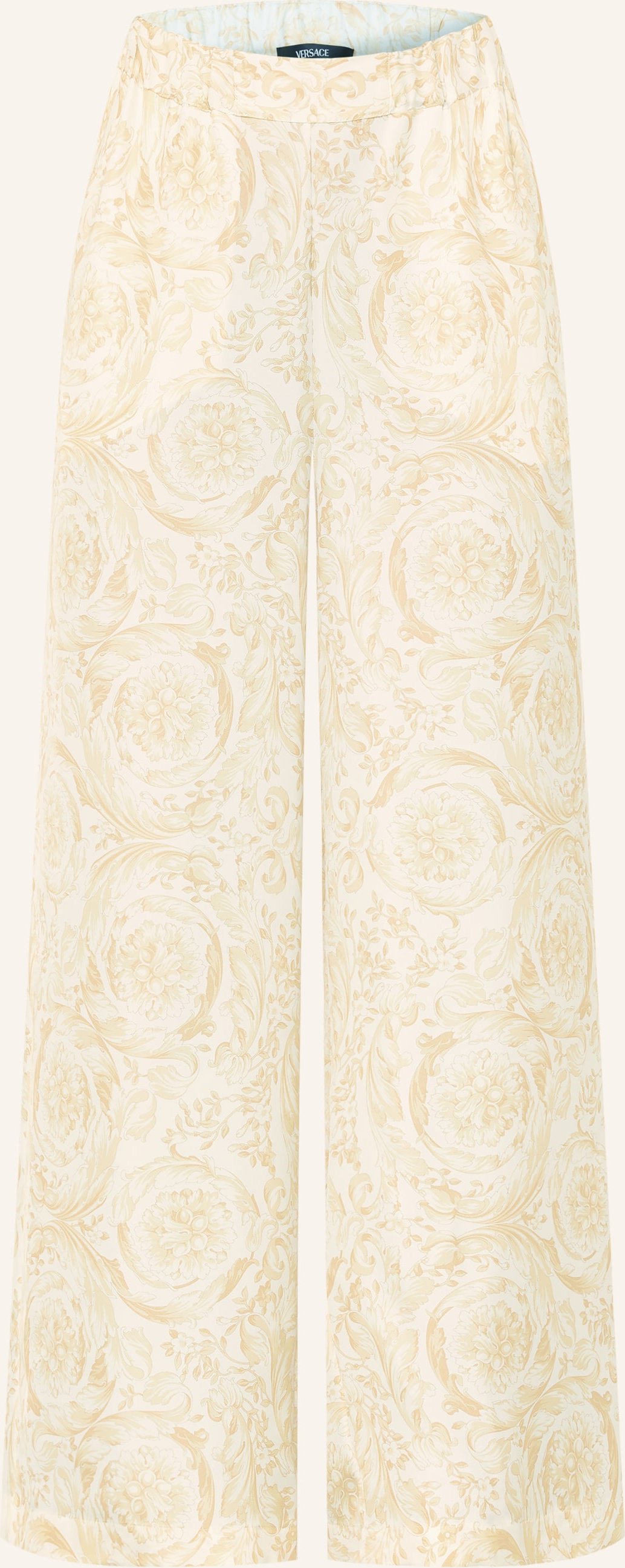 Versace Marlenehose Aus Seide gold