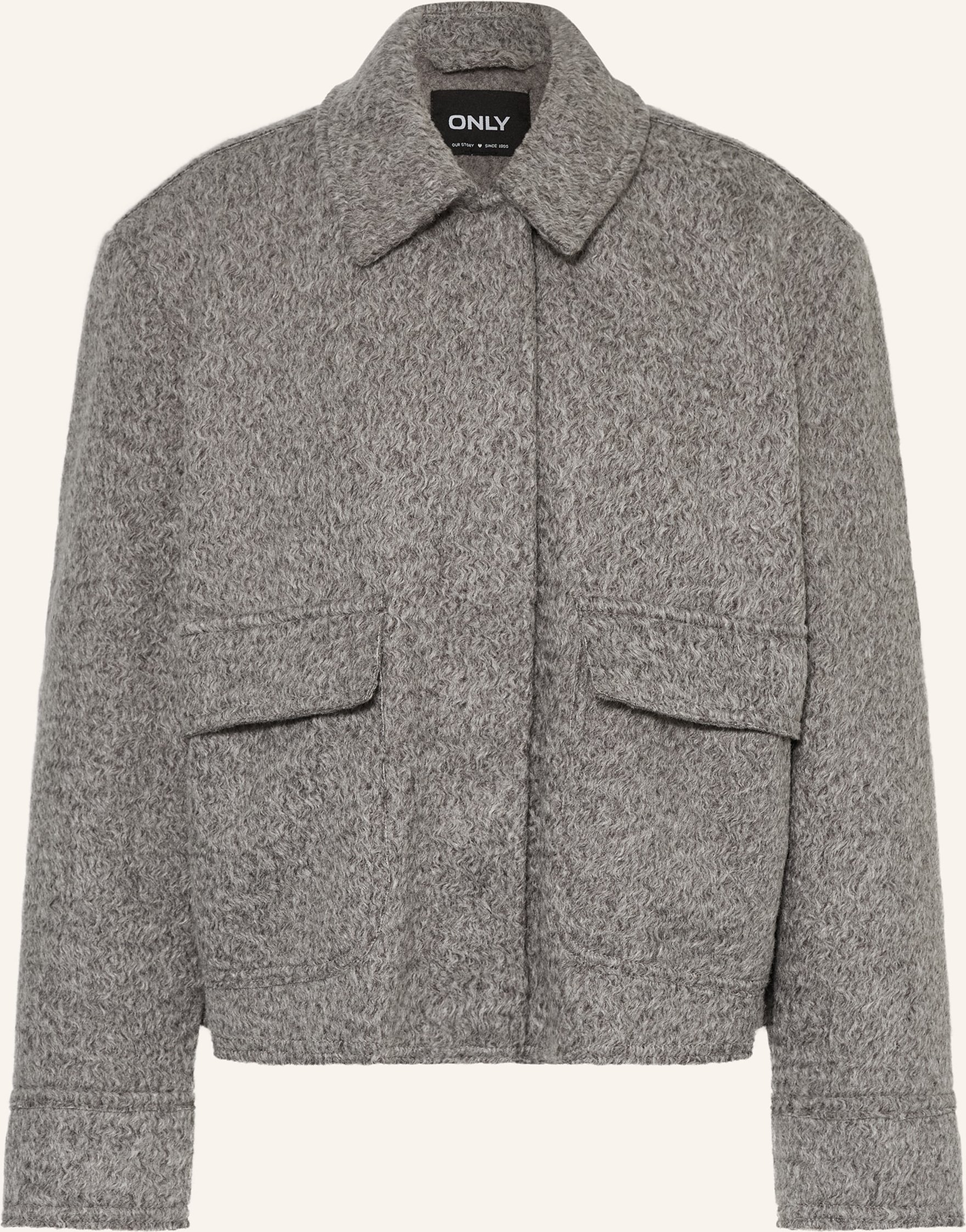 Only Bouclé-Blouson grau