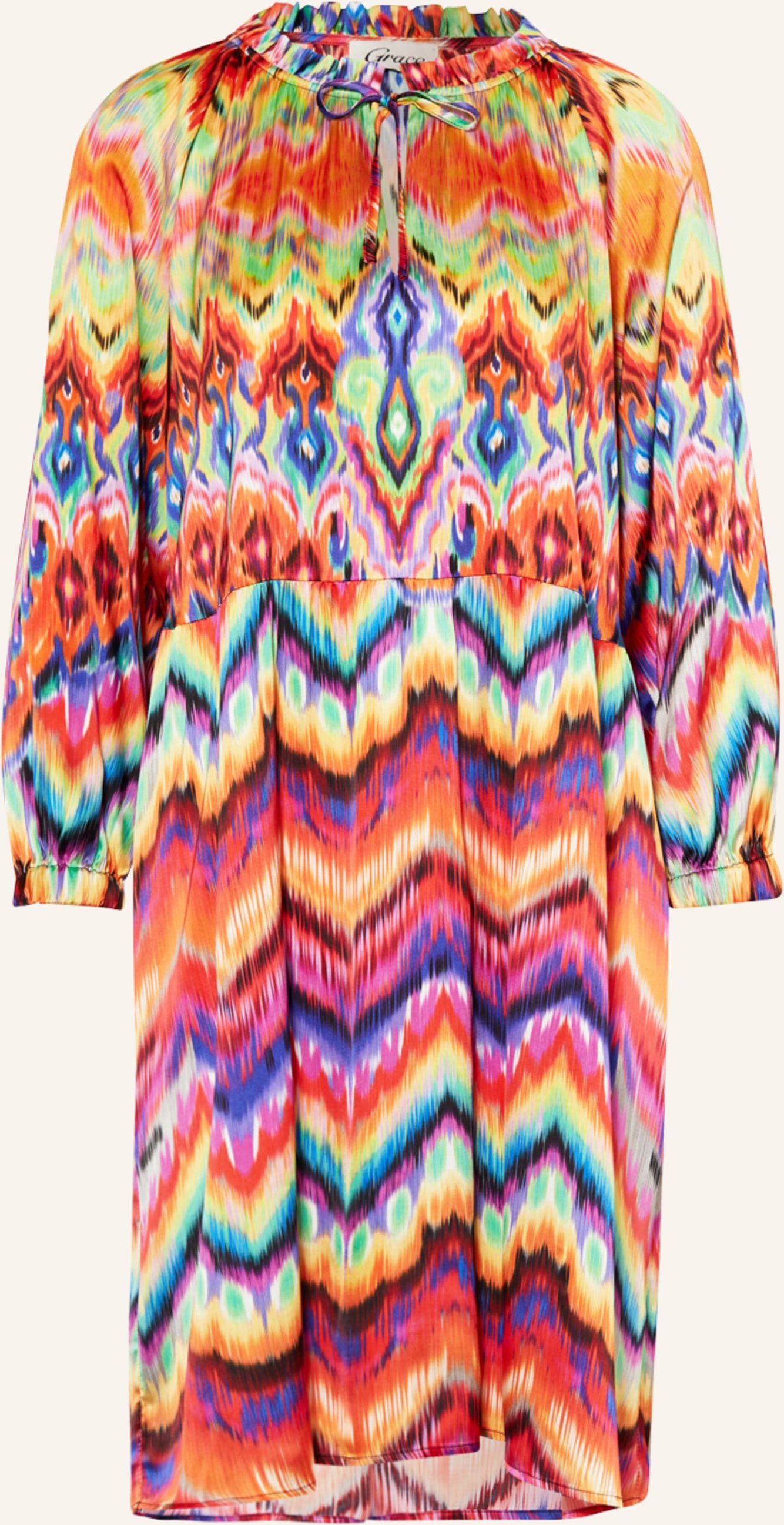 Grace Satinkleid Mit 3/4-Arm orange