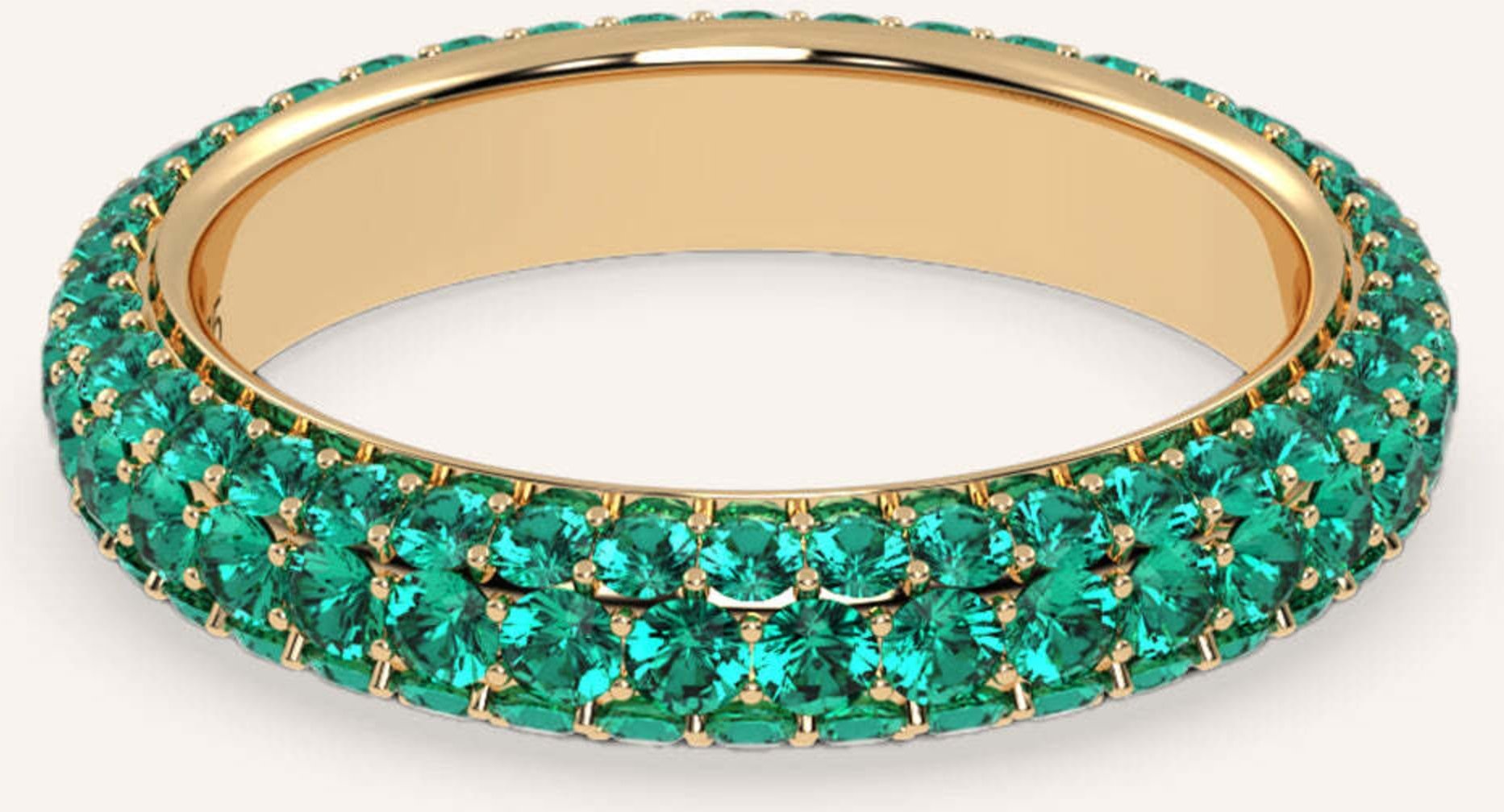 Veynou Ring Beyond Eden Pavé Aus 14 Karat Gelbgold Und 2,0ct. Smaragd gold