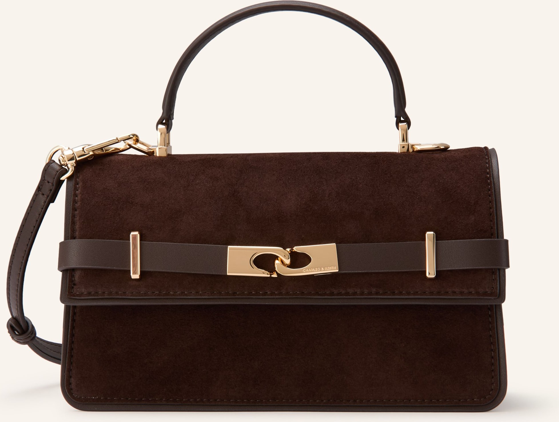 Charles & Keith Umhängetasche Arlet Tophandle braun