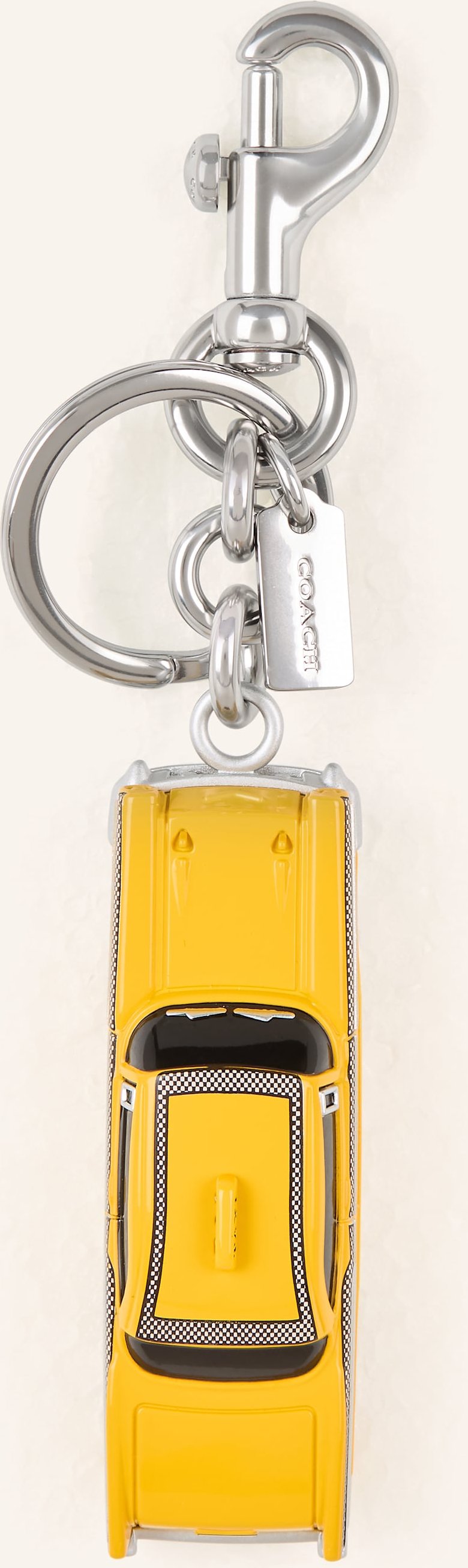 Thumbnail - Coach Taschenanhänger Taxi Small silber