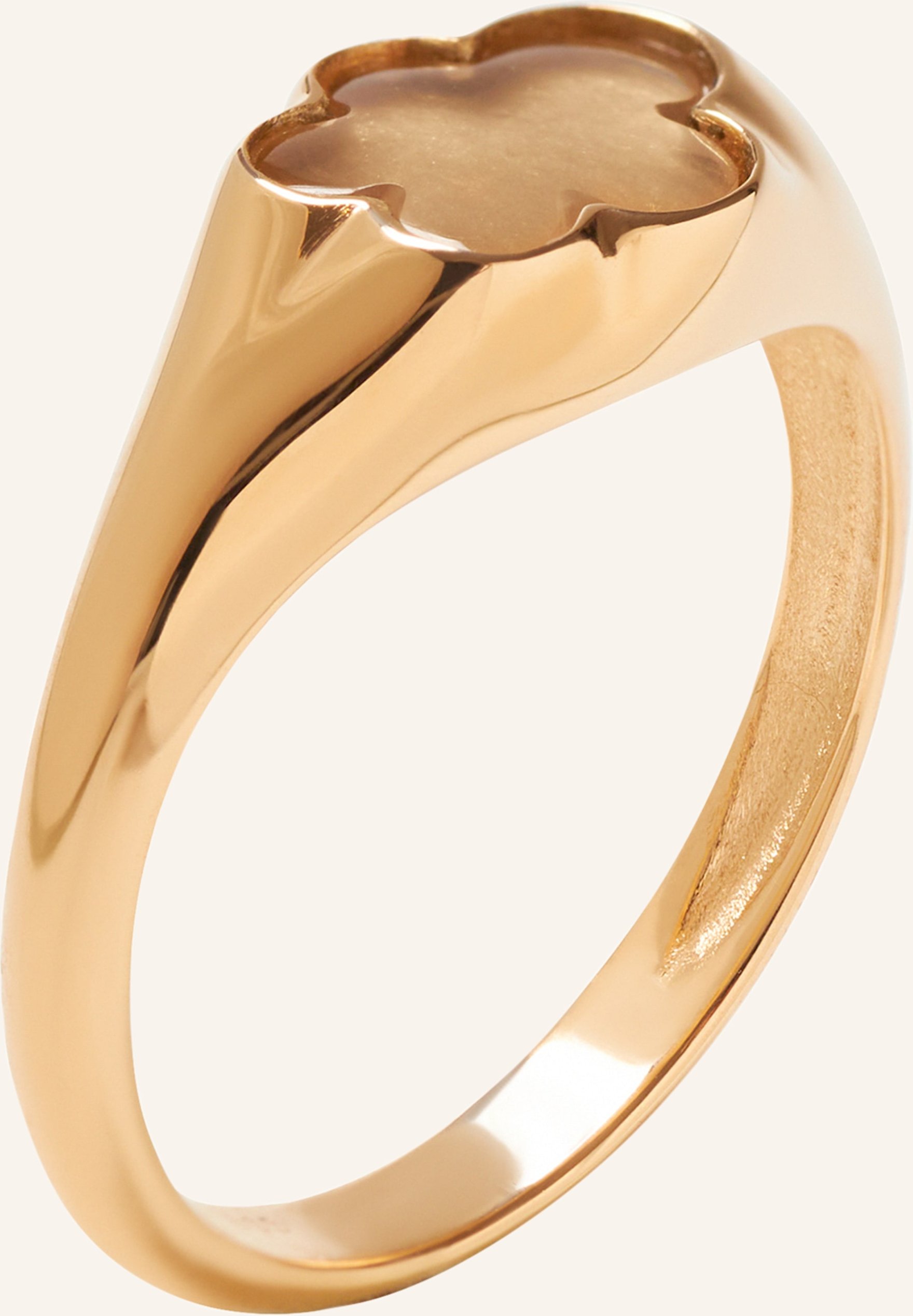 Vieri Ring Wolke Flach Milchquarz rosegold