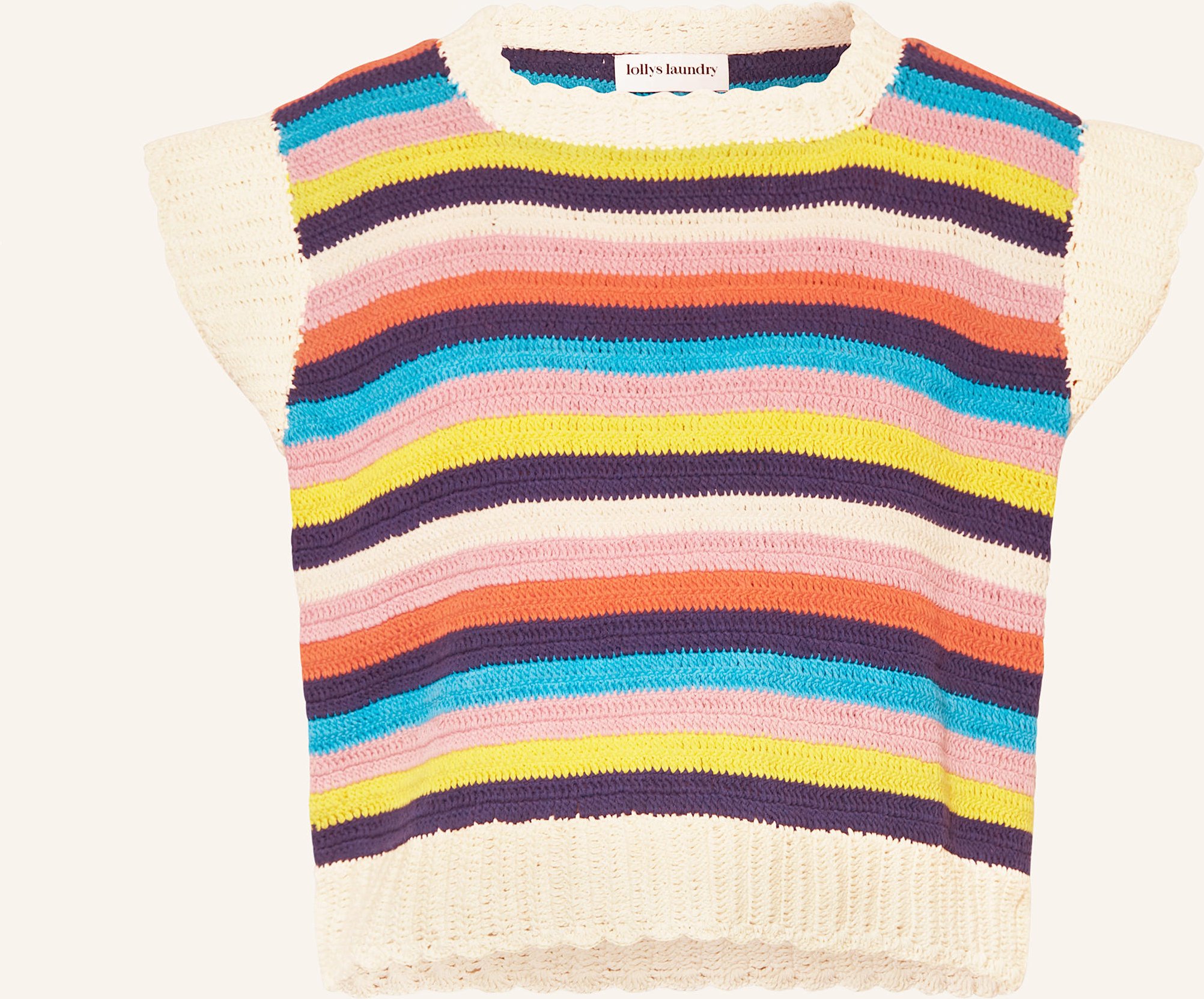Lollys Laundry Häkeltop Chicagoll beige