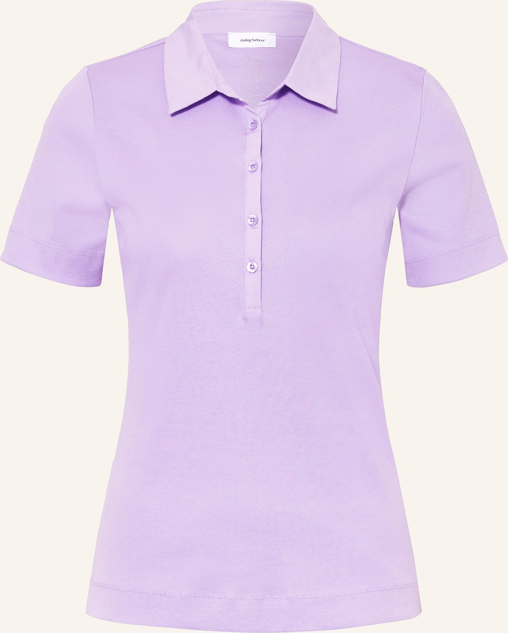 Darling Harbour Jersey-Poloshirt lila