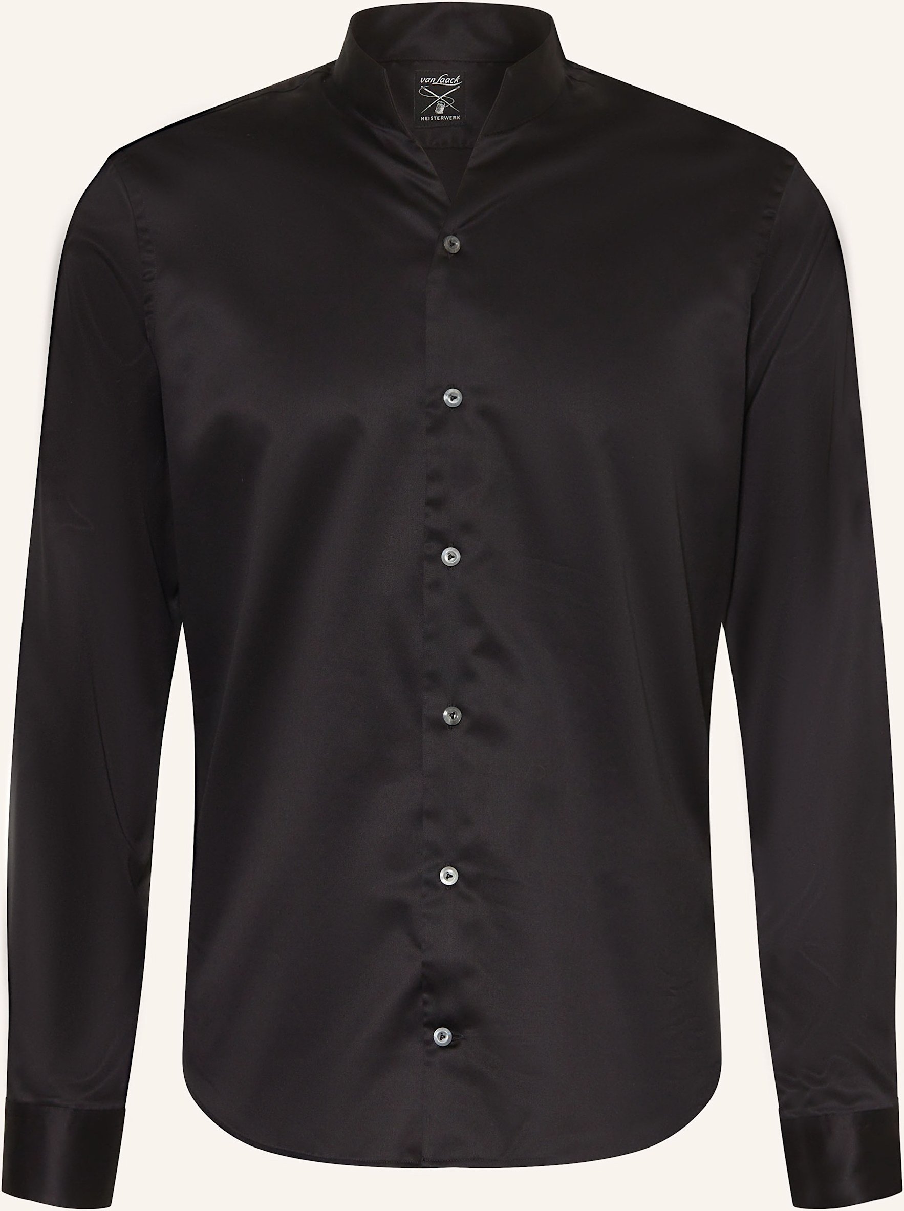 Van Laack Hemd Vl-Rudo-N Slim Fit Mit Stehkragen schwarz