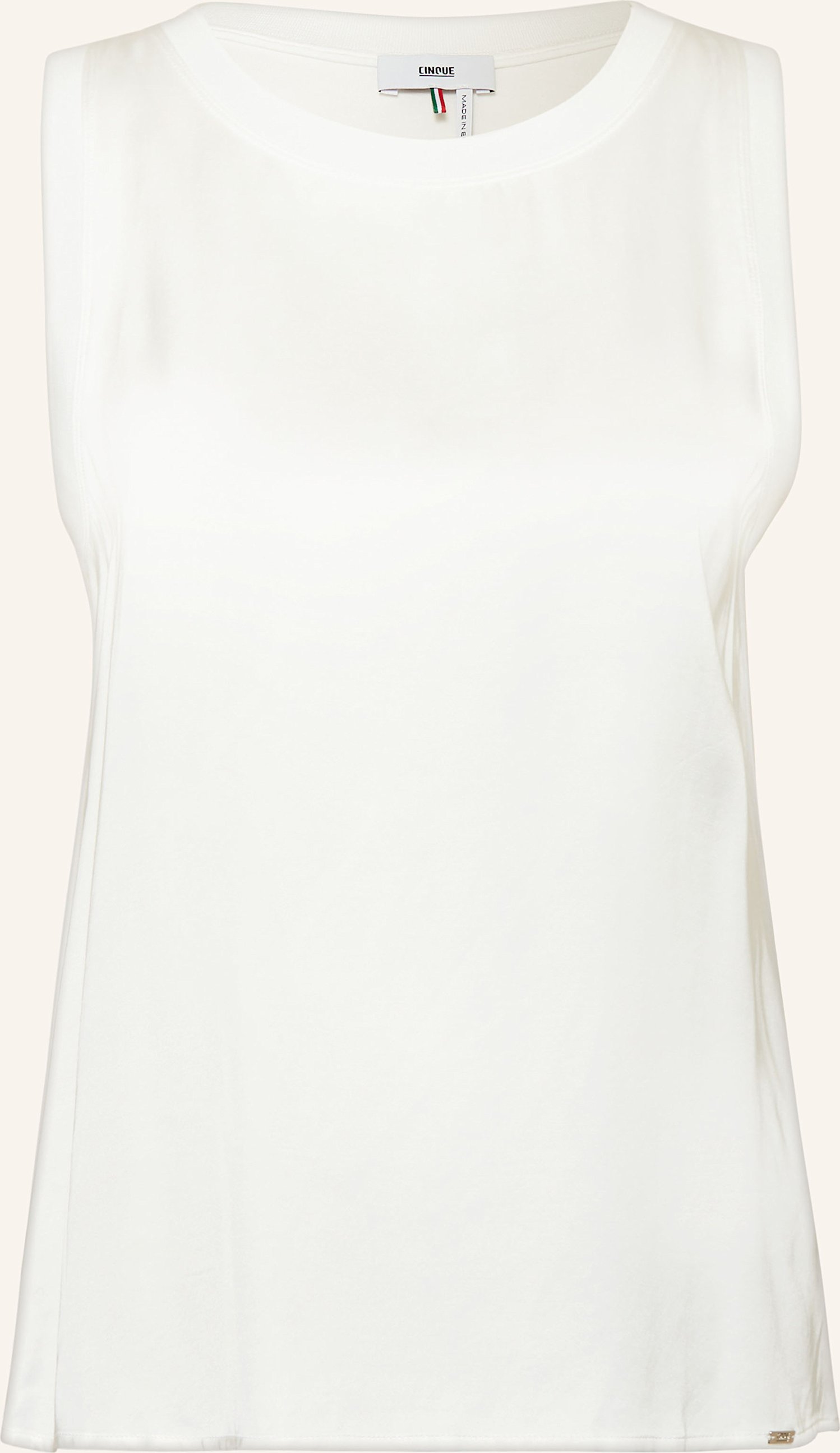 Cinque Top Civan Im Materialmix weiss