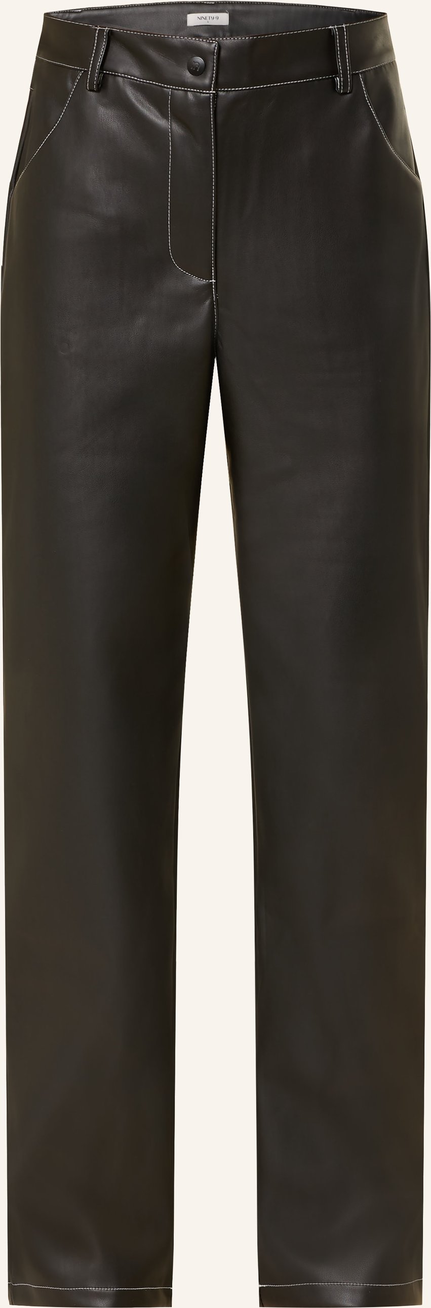 Ninety-9 Hose Ora In Lederoptik schwarz