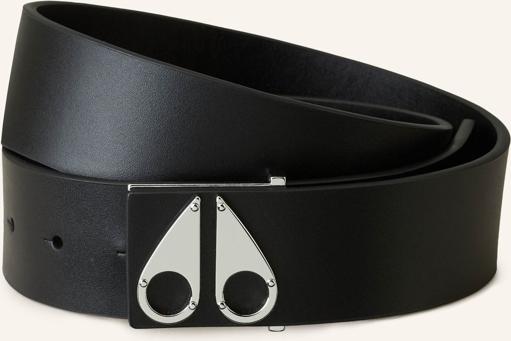 Moose Knuckles Ledergürtel schwarz