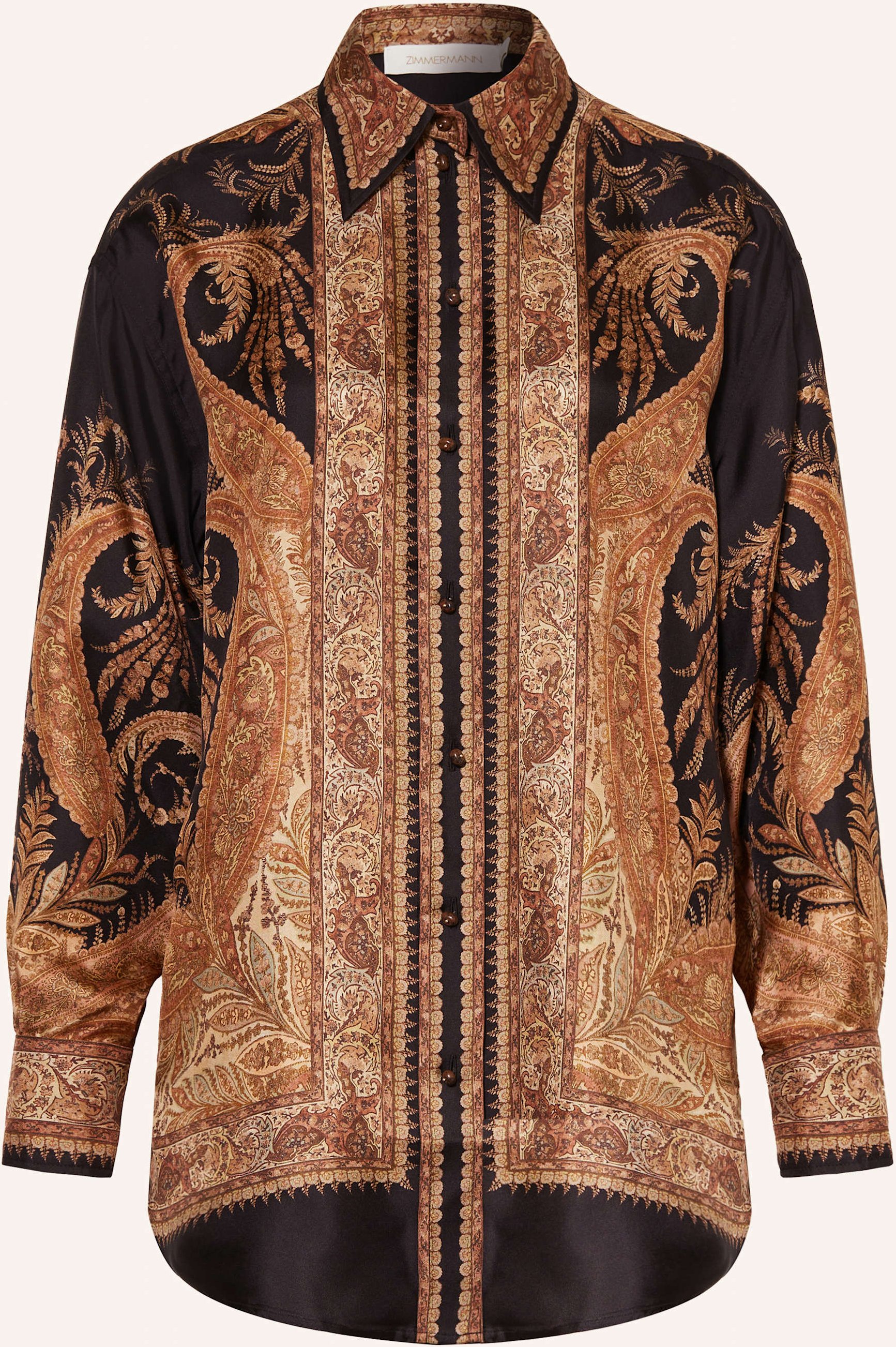 Zimmermann Hemdbluse Hypnotic Aus Seide schwarz