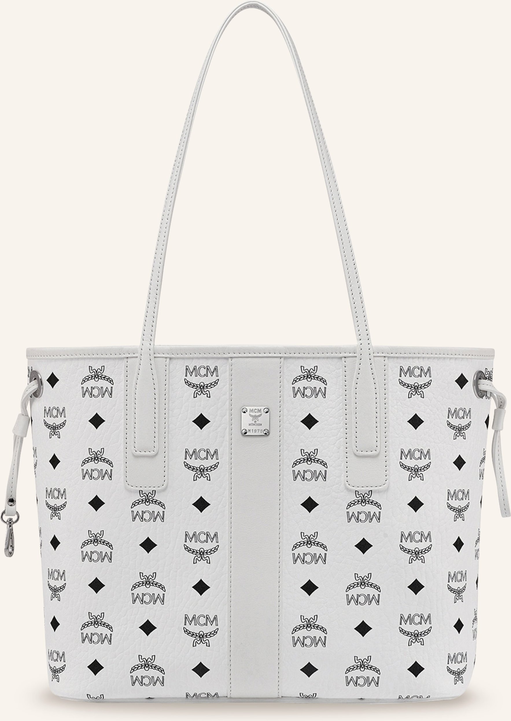 Mcm Shopper Liz Small Zum Wenden Mit Pouch weiss