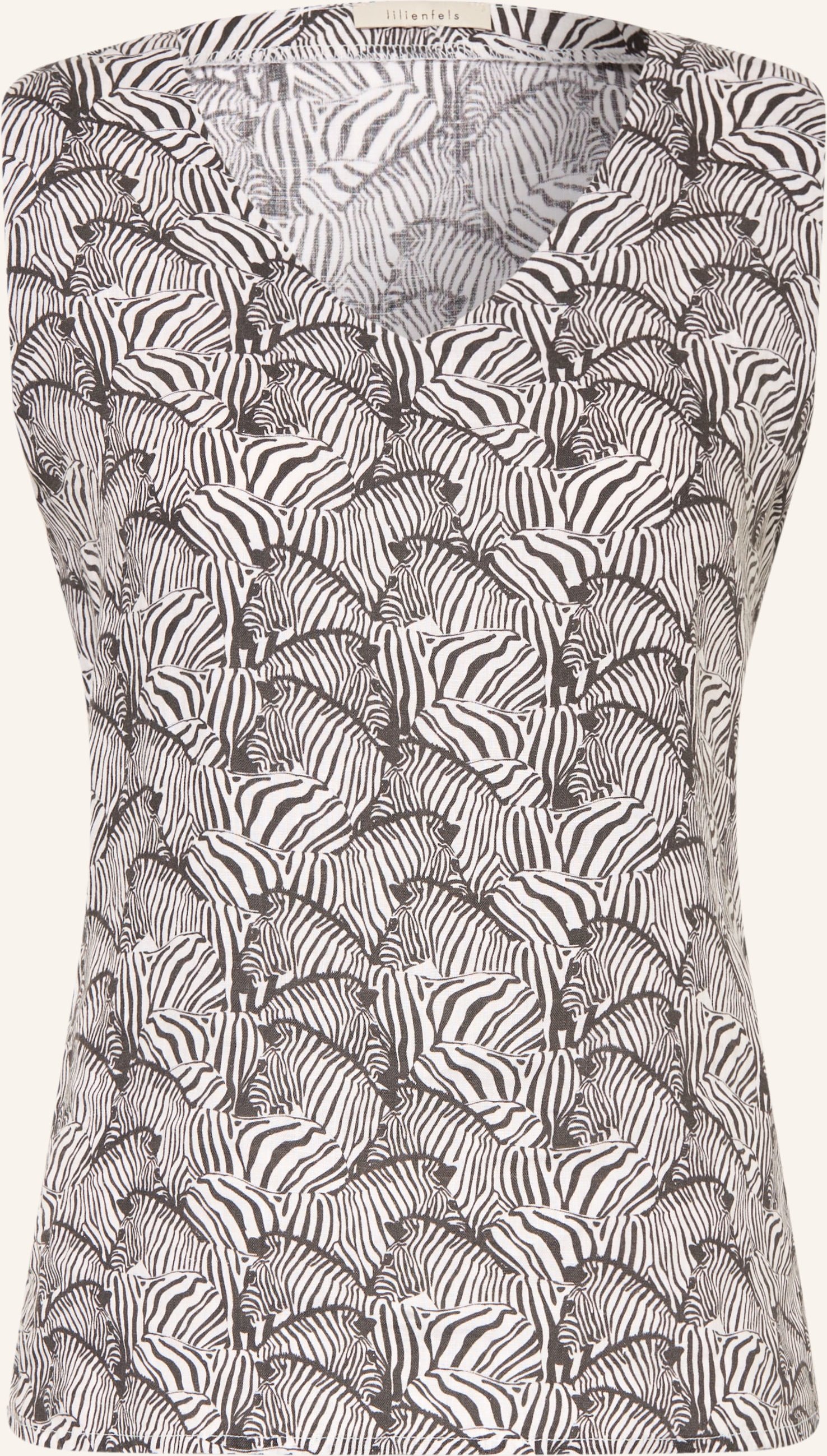Lilienfels Blusentop Aus Leinen schwarz
