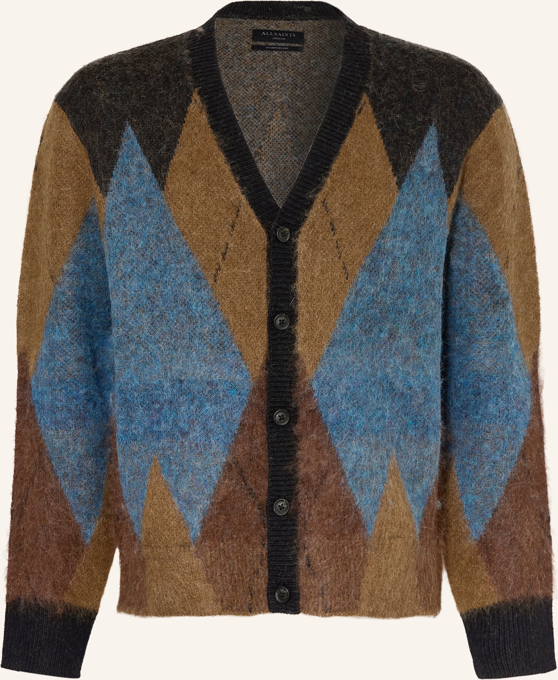 Allsaints Strickjacke Bernie braun