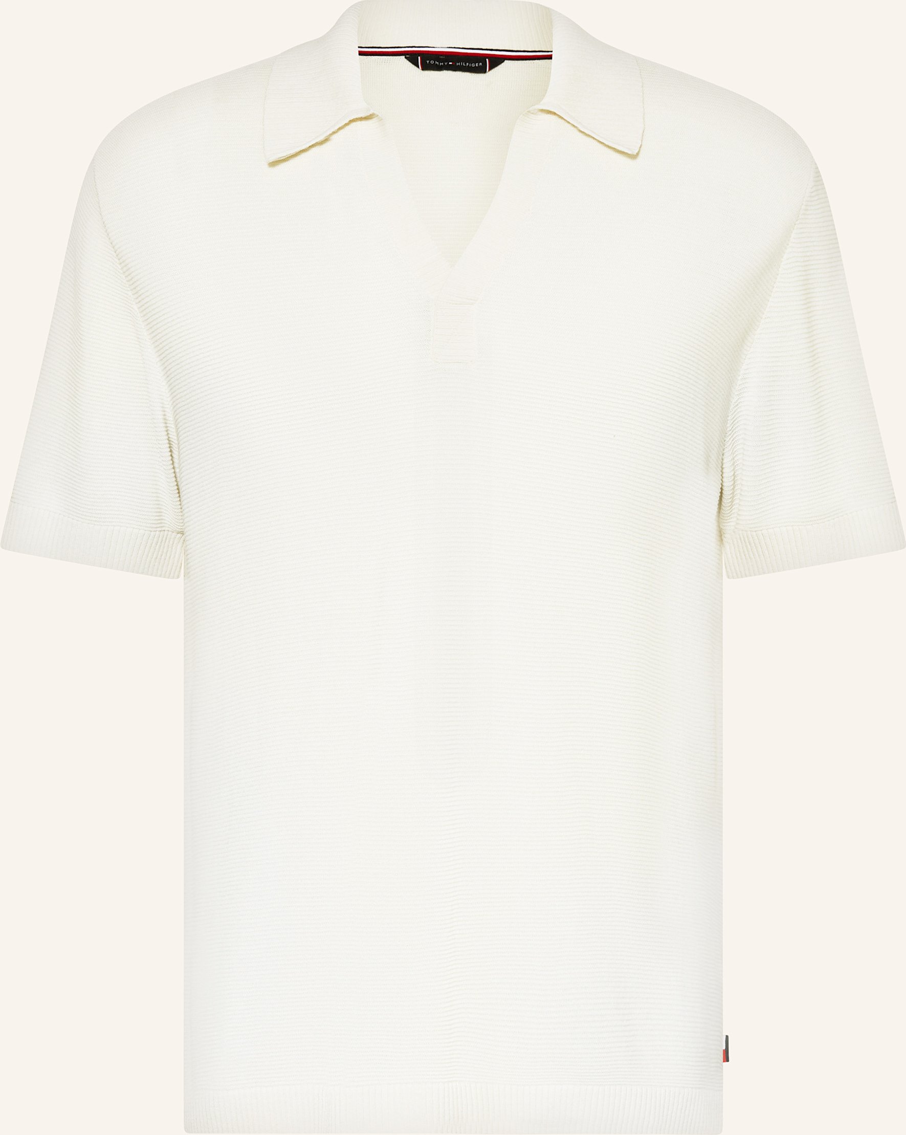 Tommy Hilfiger Strick-Poloshirt Regular Fit weiss