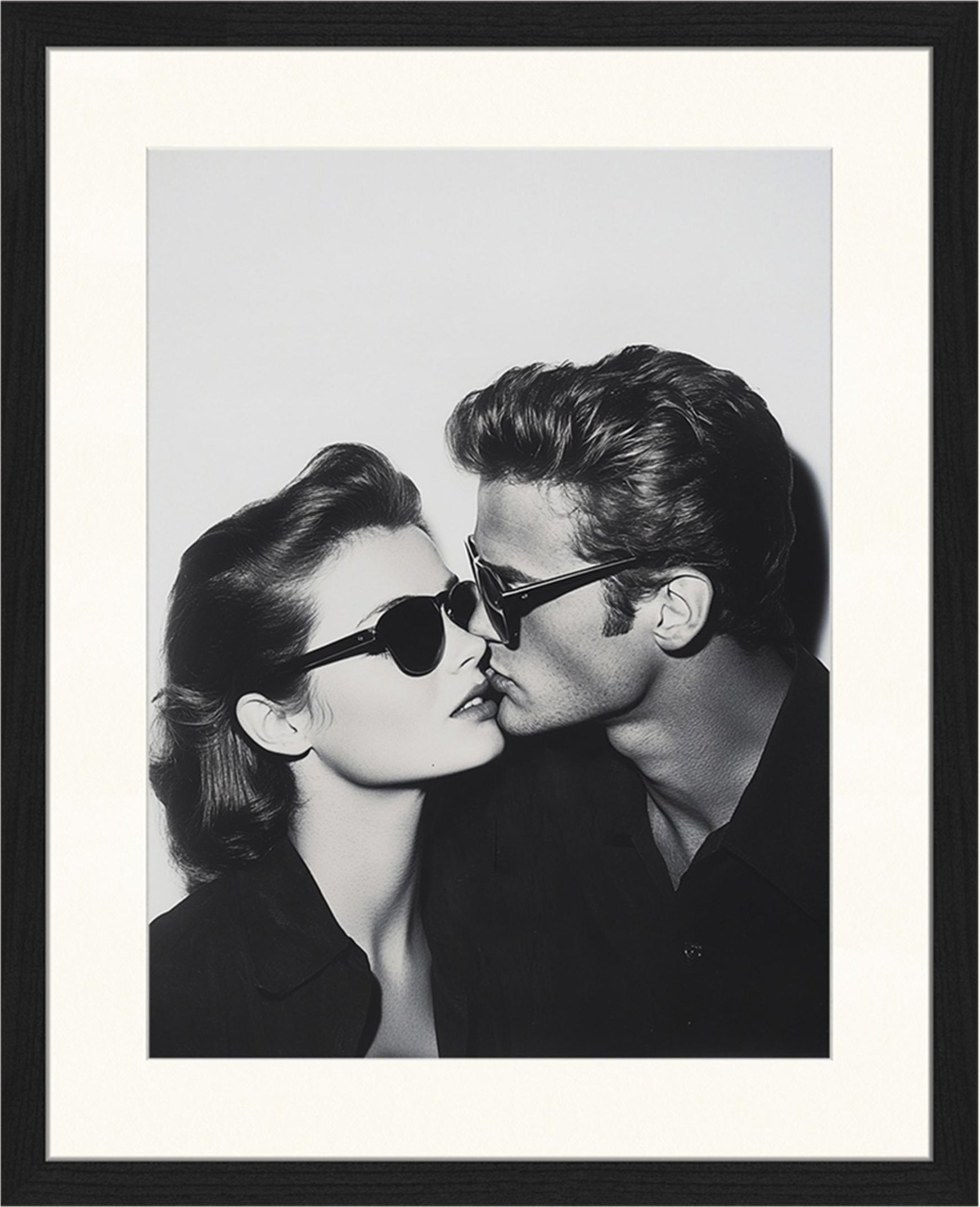 Jacob Baden Wandbild Der Kuss Mit Rahmen schwarz