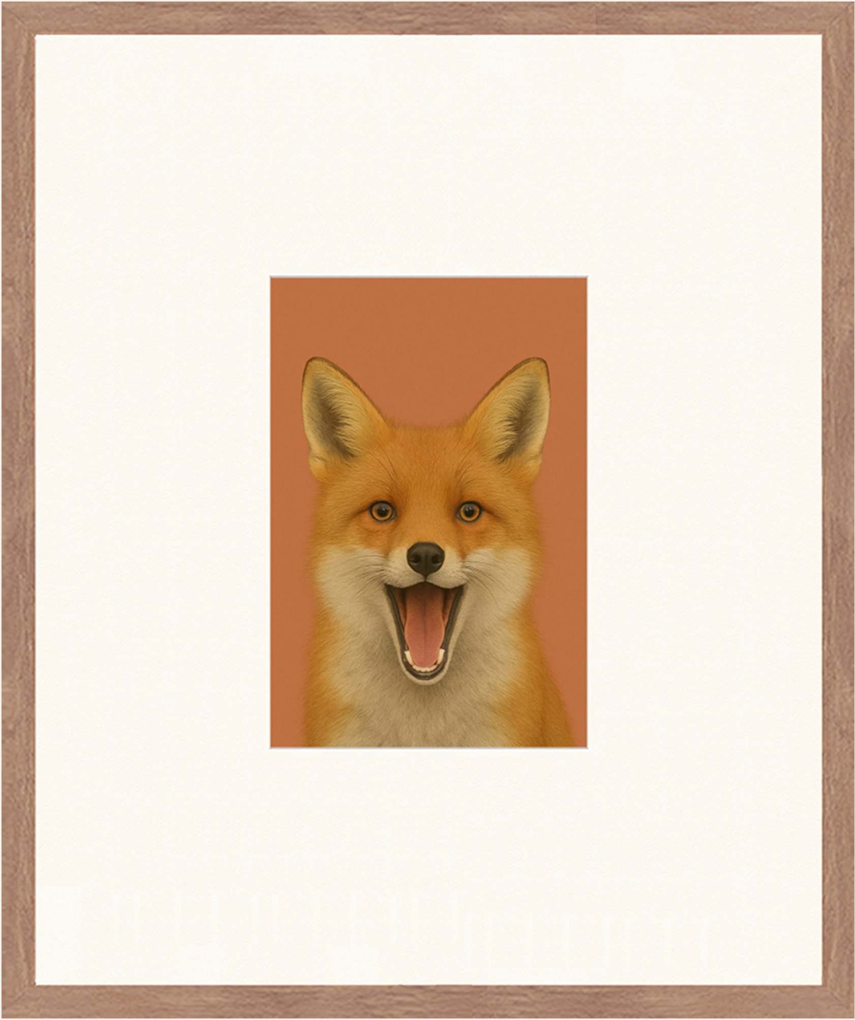 Liv Corday Wandbild Der Fuchs Mit Rahmen braun