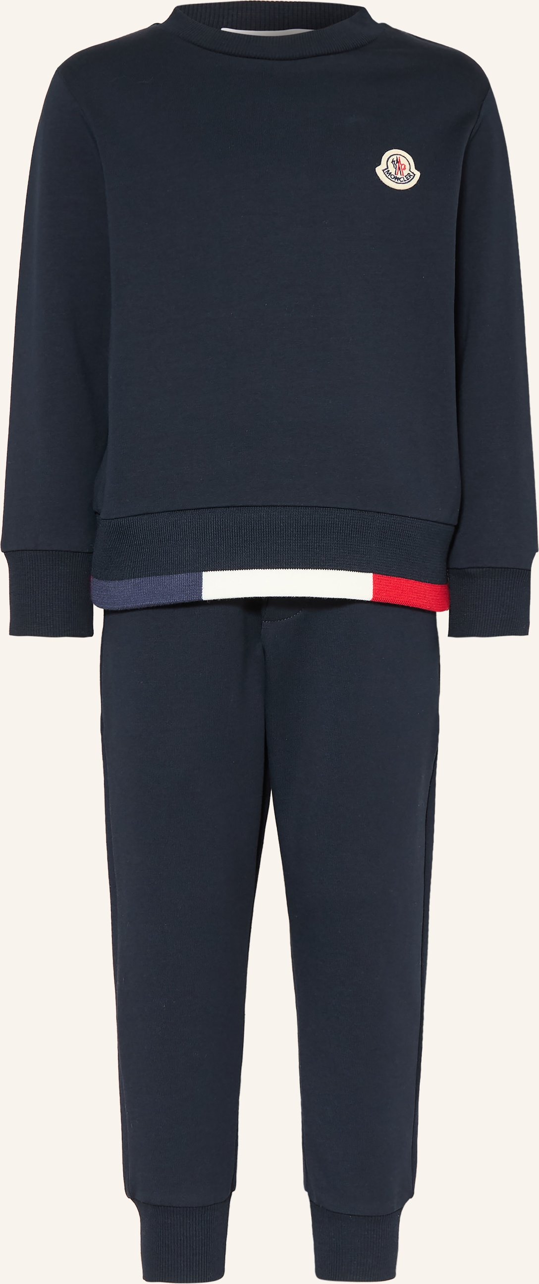 Moncler Enfant Set: Sweatshirt Und Sweatpants blau