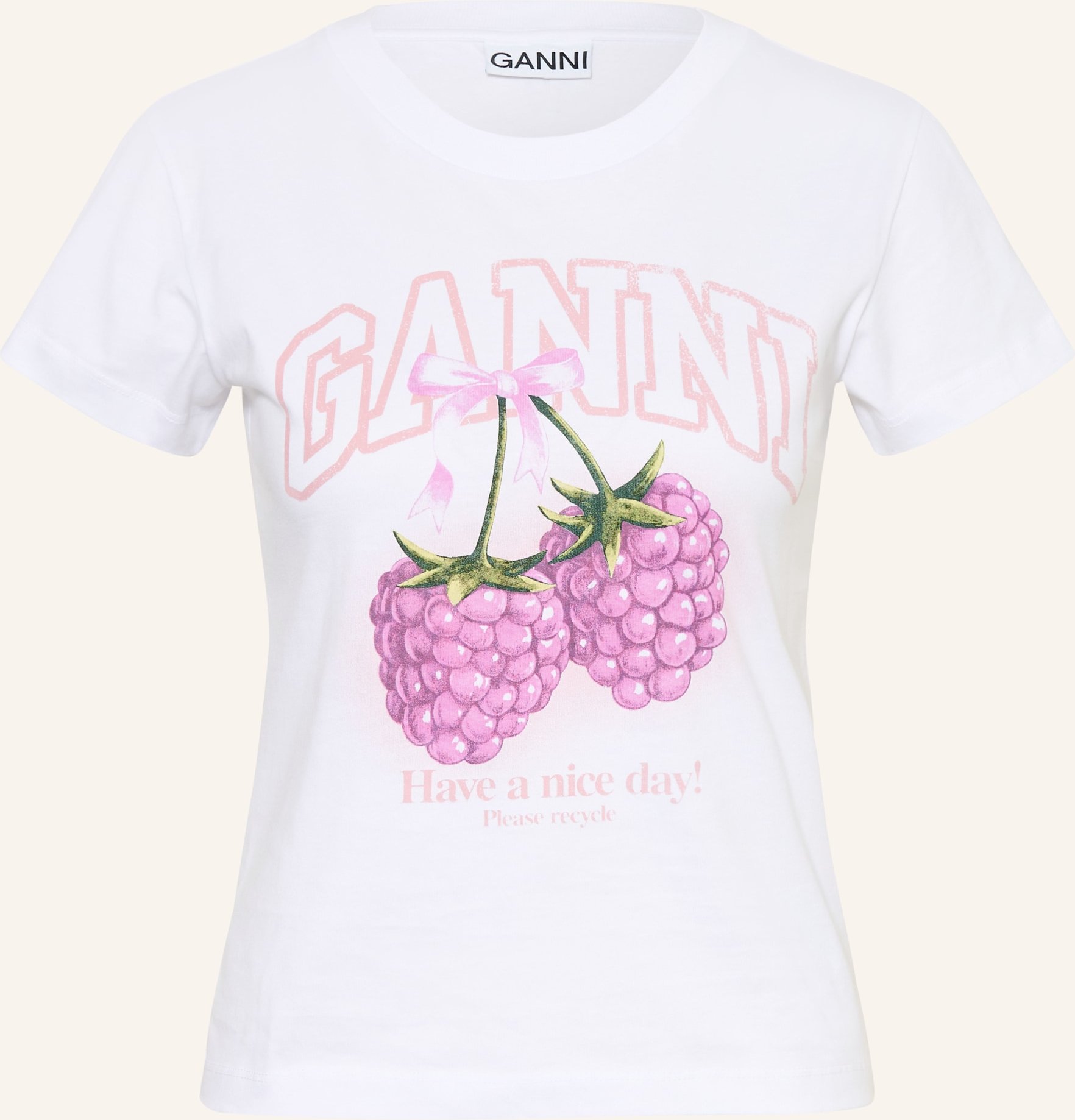 Ganni T-Shirt weiss
